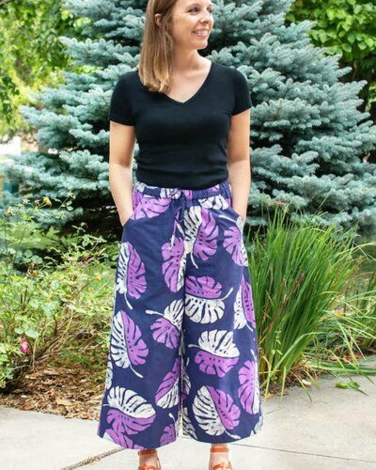 Global Mamas Bio Hose Crop - WIDE LEG SUMMER – Ansicht 2