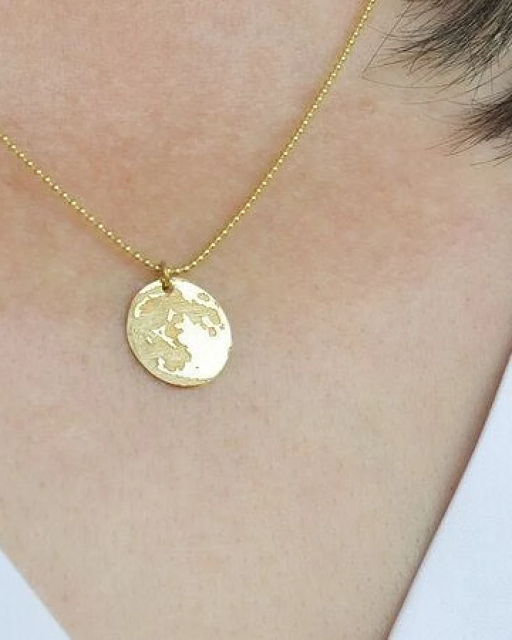 renna deluxe Mond Kette Gold – beidseitiges Motiv