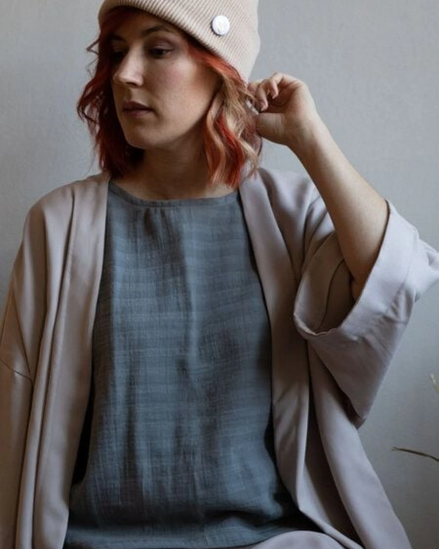 Ecostories Oversize Kimono aus Lyocell – Ansicht 4