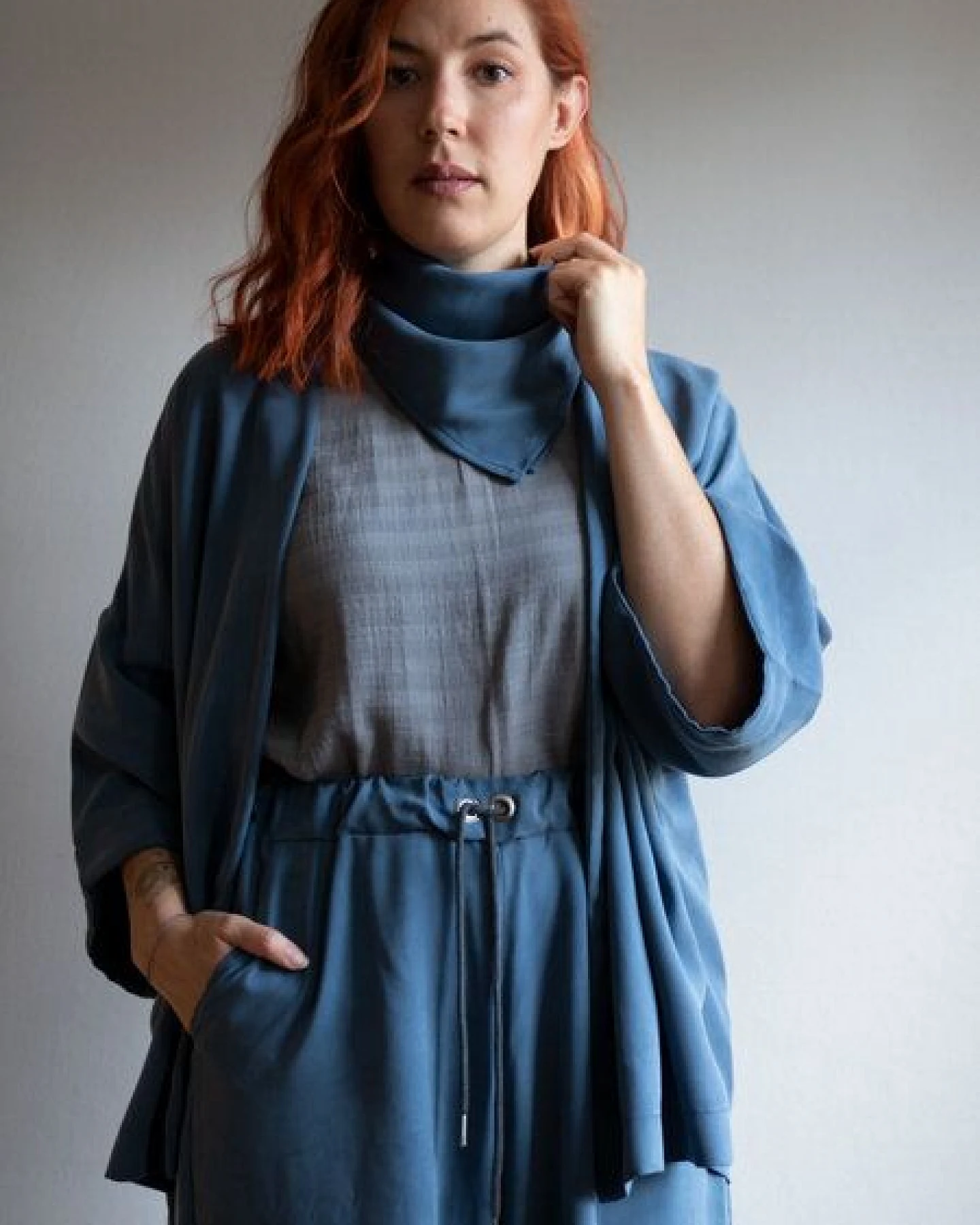 Ecostories Oversize Kimono aus Lyocell – Ansicht 2