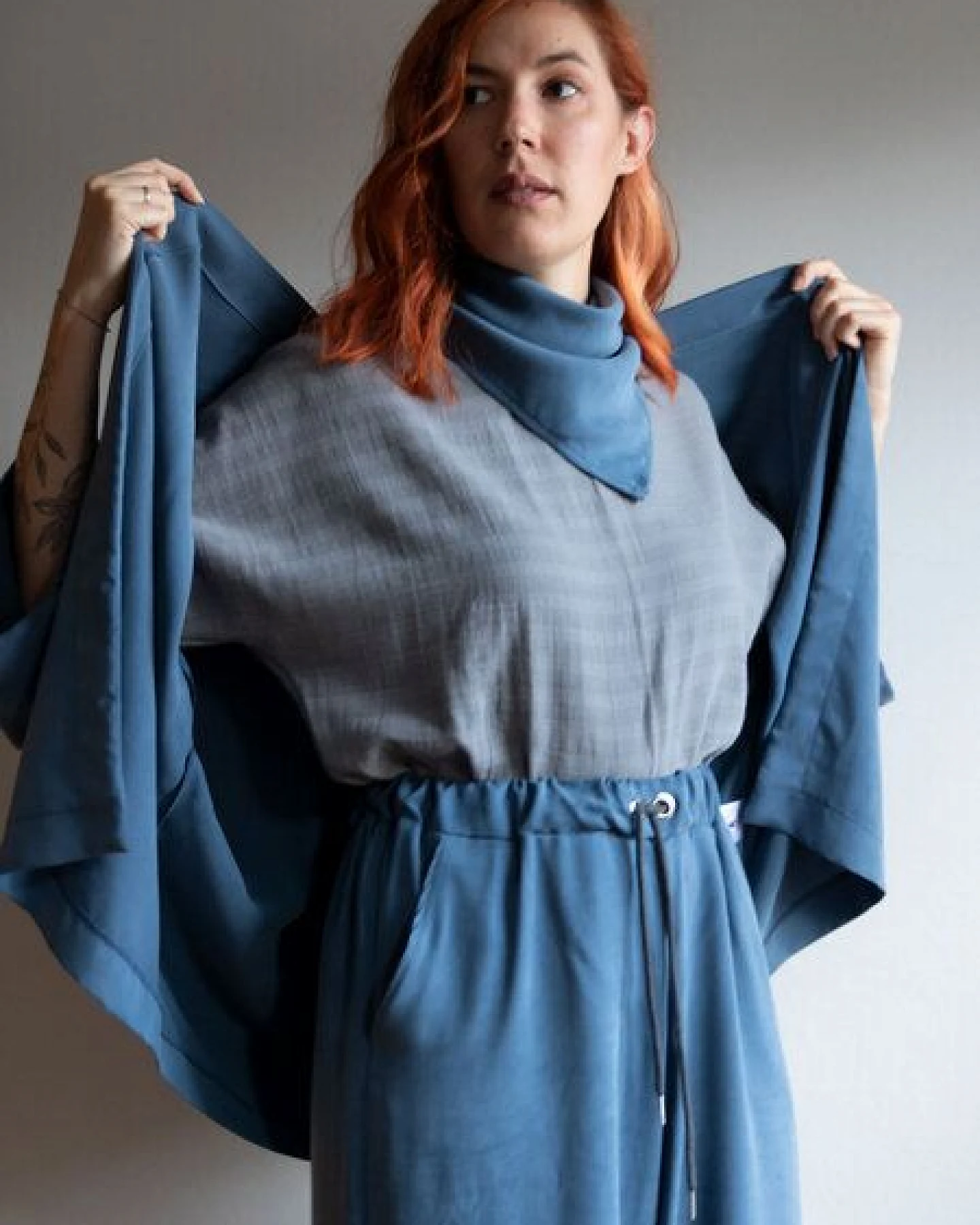 Ecostories Oversize Kimono aus Lyocell – Ansicht 4
