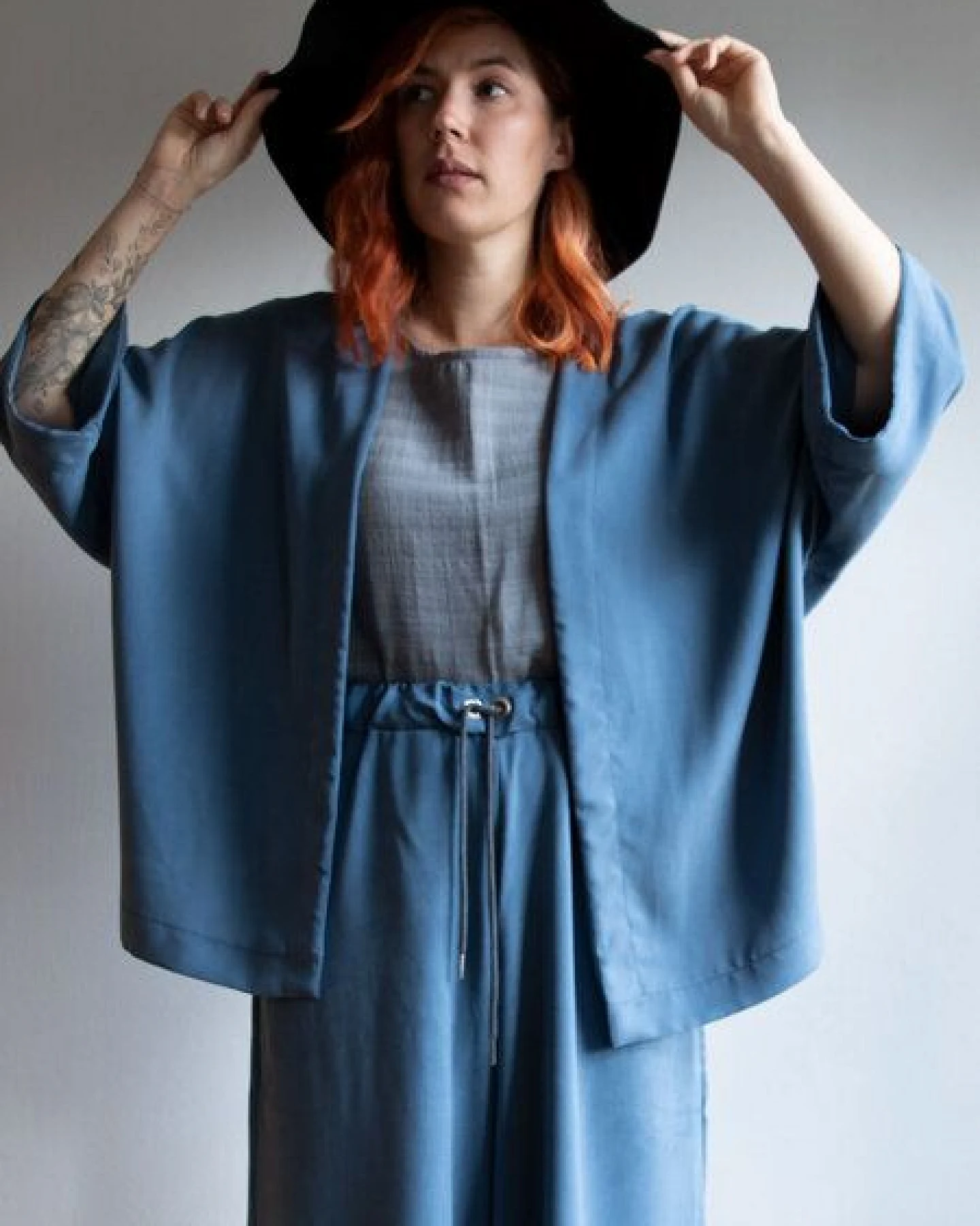 Ecostories Oversize Kimono aus Lyocell – Ansicht 2