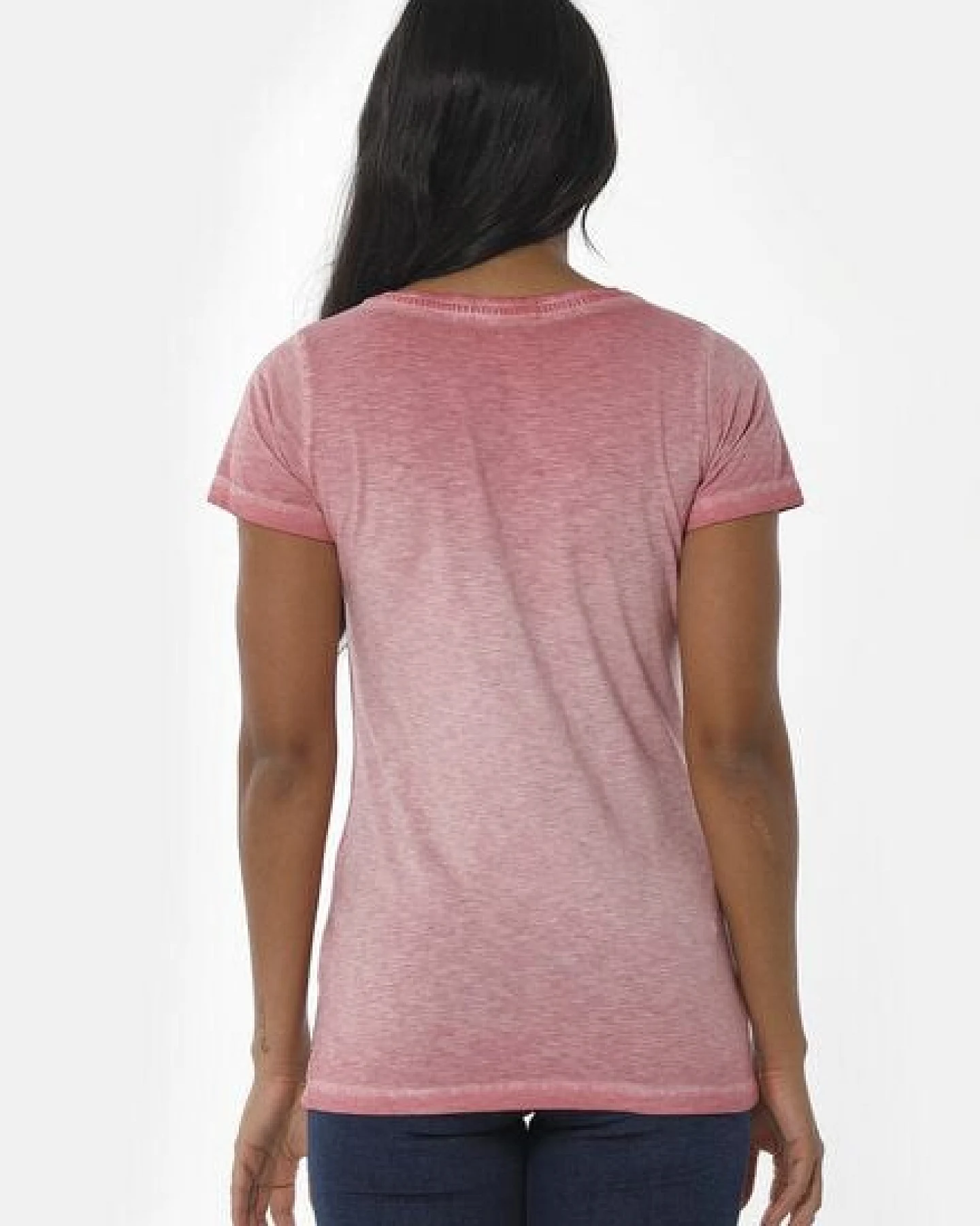 ORGANICATION Cold Pigment Dyed T-Shirt aus Bio-Baumwolle mit Blume-Print – Ansicht 4