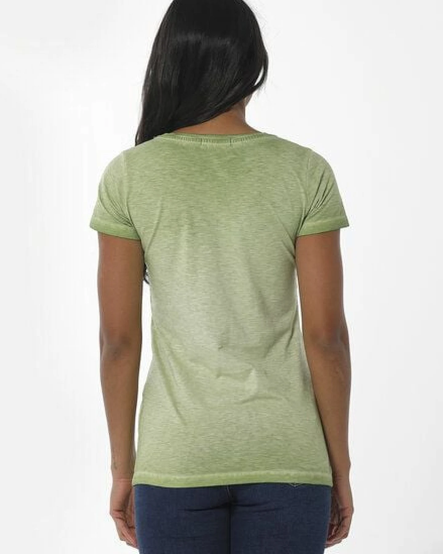 ORGANICATION Cold Pigment Dyed T-Shirt aus Bio-Baumwolle mit Fahrrad-Print – Ansicht 4