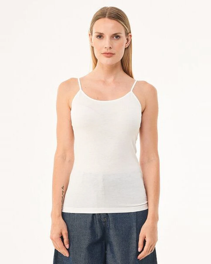 ORGANICATION Spaghettiträger-Top aus TENCEL Lyocell und Bio-Baumwolle