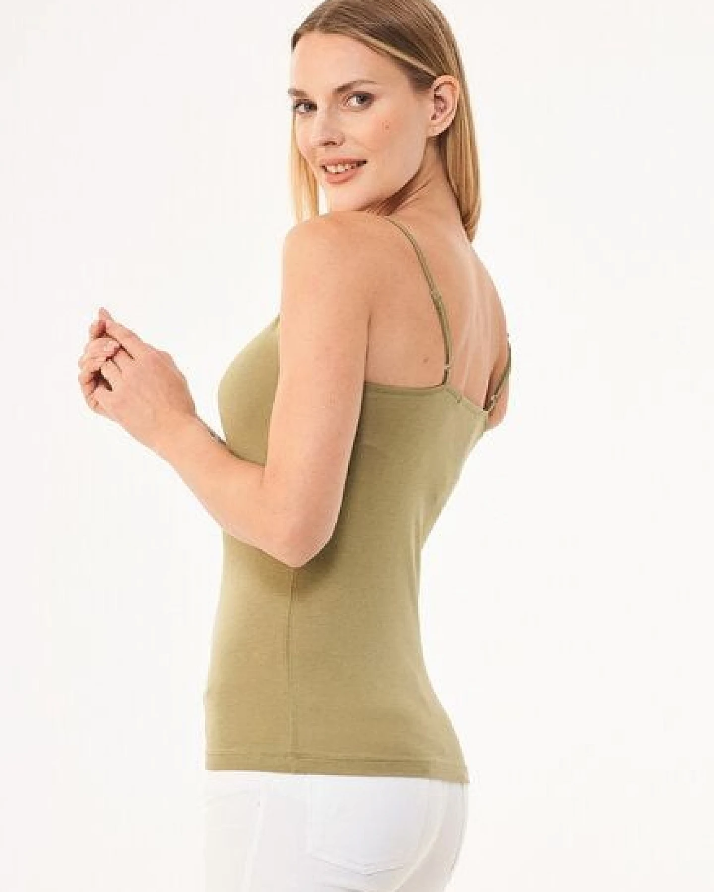 ORGANICATION Spaghettiträger-Top aus TENCEL Lyocell und Bio-Baumwolle – Ansicht 4