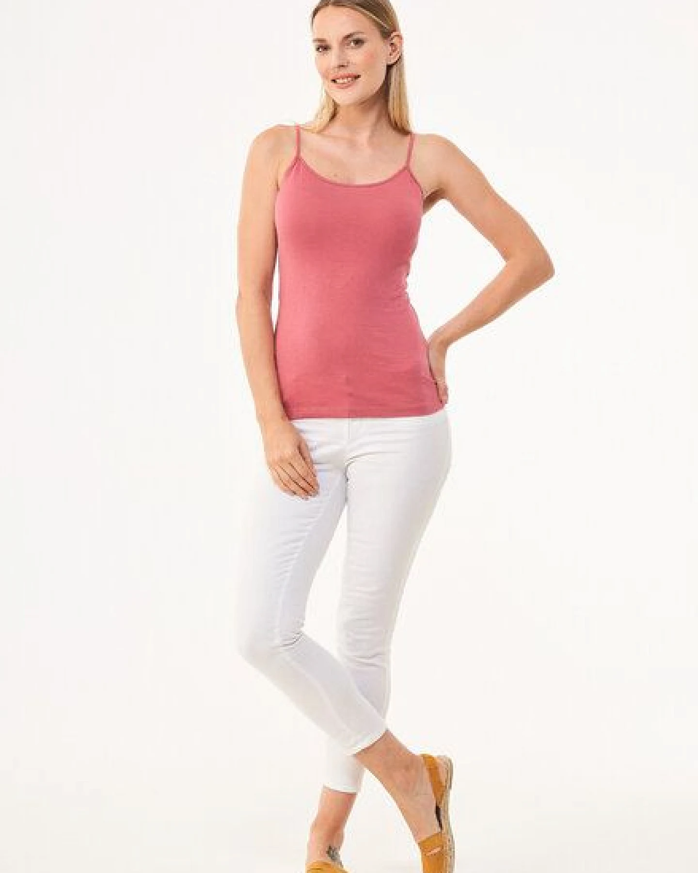 ORGANICATION Spaghettiträger-Top aus TENCEL Lyocell und Bio-Baumwolle – Ansicht 2