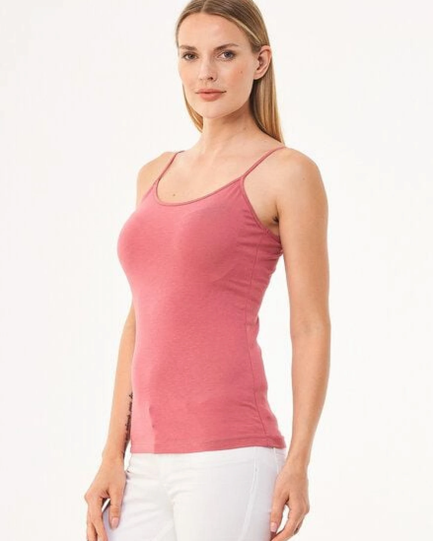 ORGANICATION Spaghettiträger-Top aus TENCEL Lyocell und Bio-Baumwolle – Ansicht 3