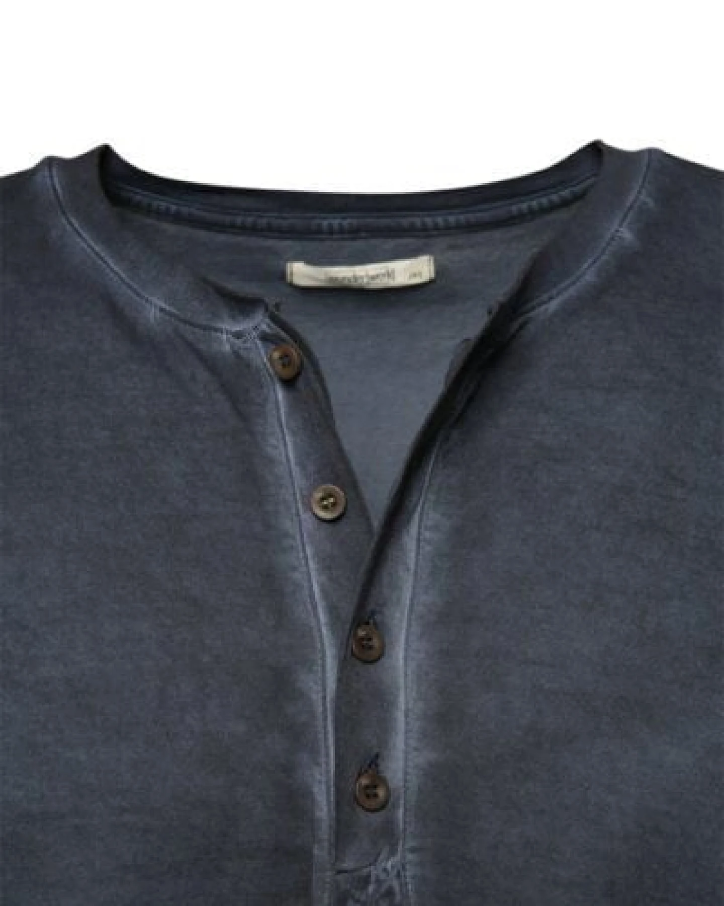 Wunderwerk Herren Langarmshirt aus Bio-Baumwolle "Henley male 1/1 mal tinto" – Ansicht 3