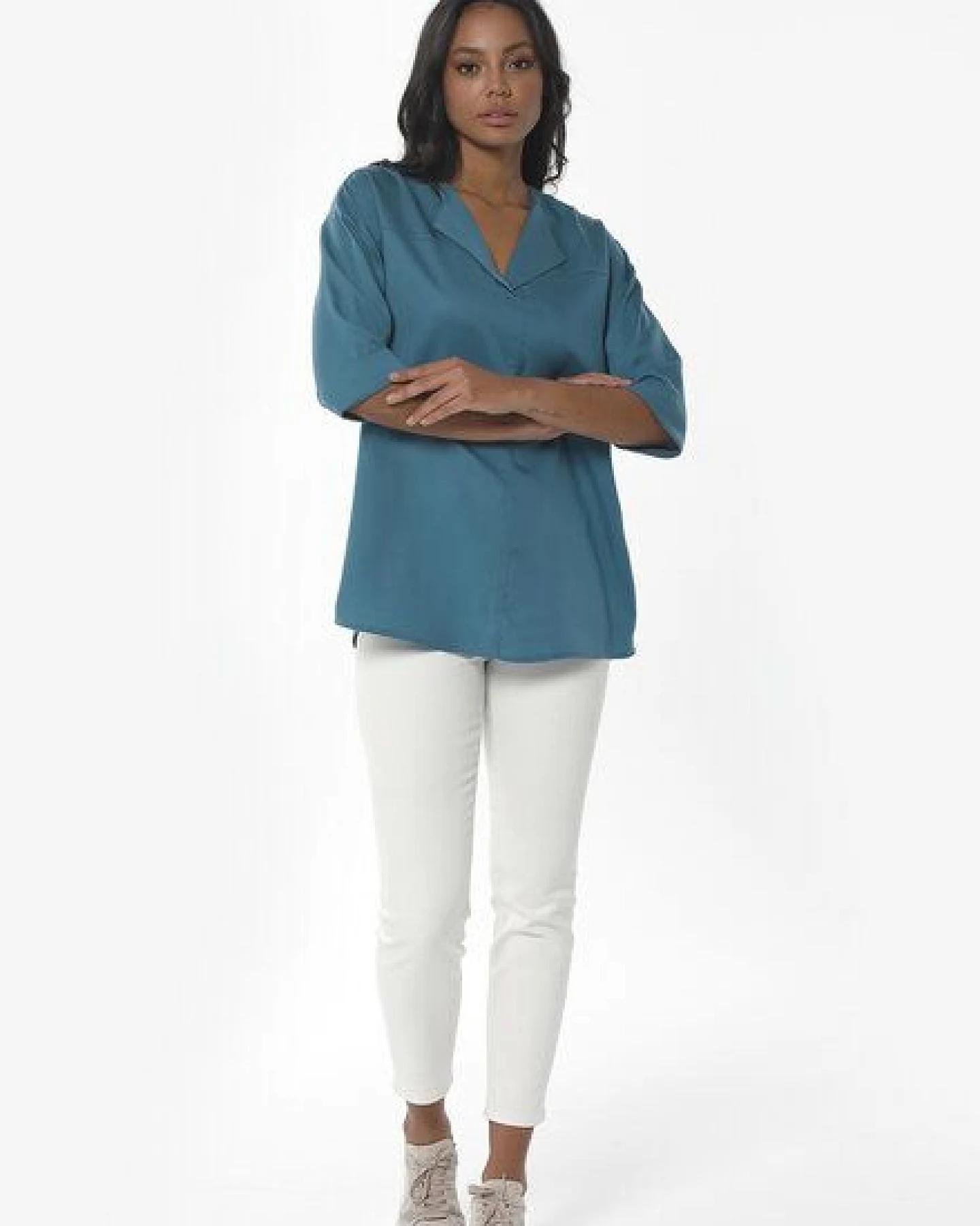 ORGANICATION 3/4-Arm Bluse aus TENCEL Lyocell – Ansicht 2