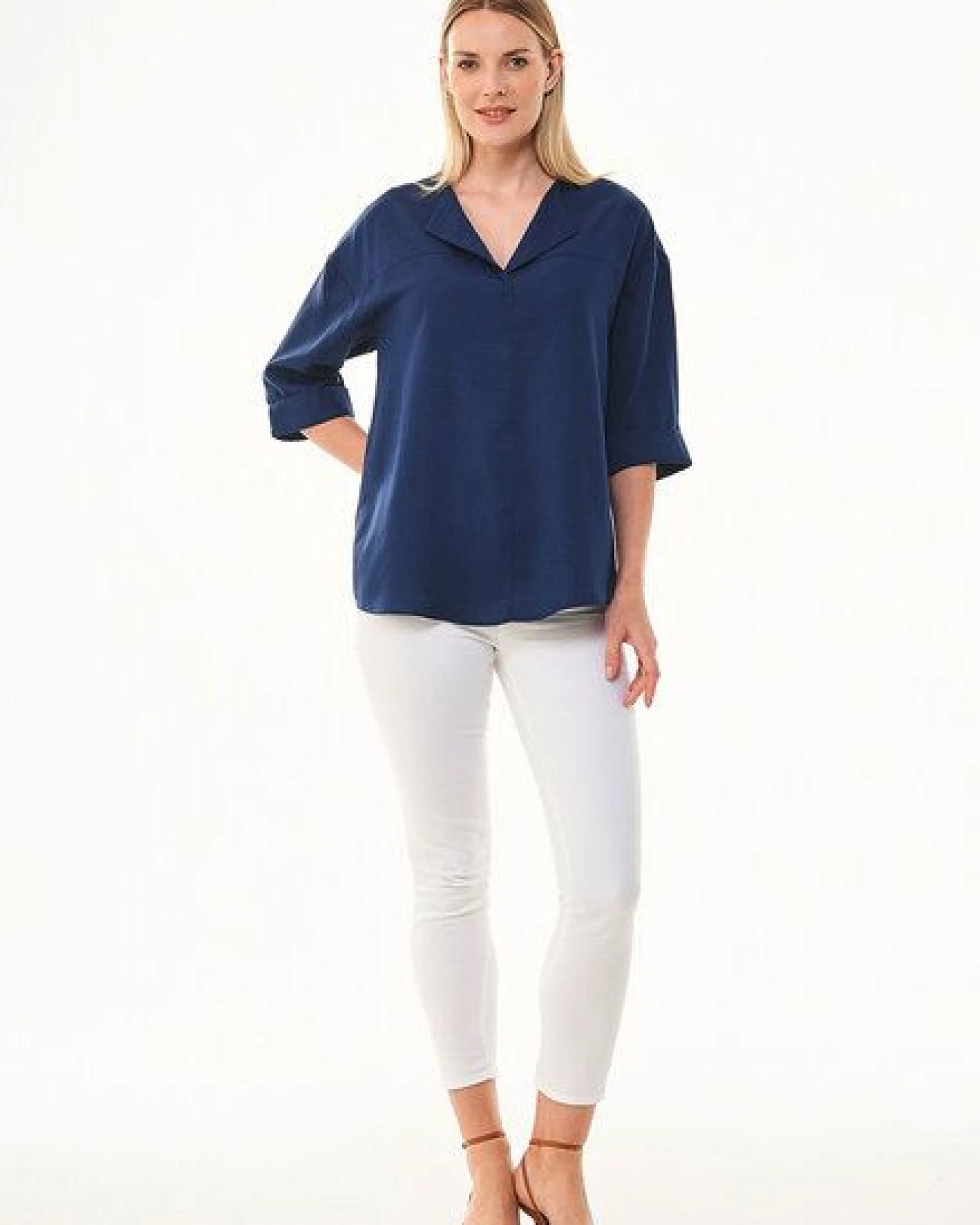 ORGANICATION 3/4-Arm Bluse aus TENCEL Lyocell – Ansicht 2