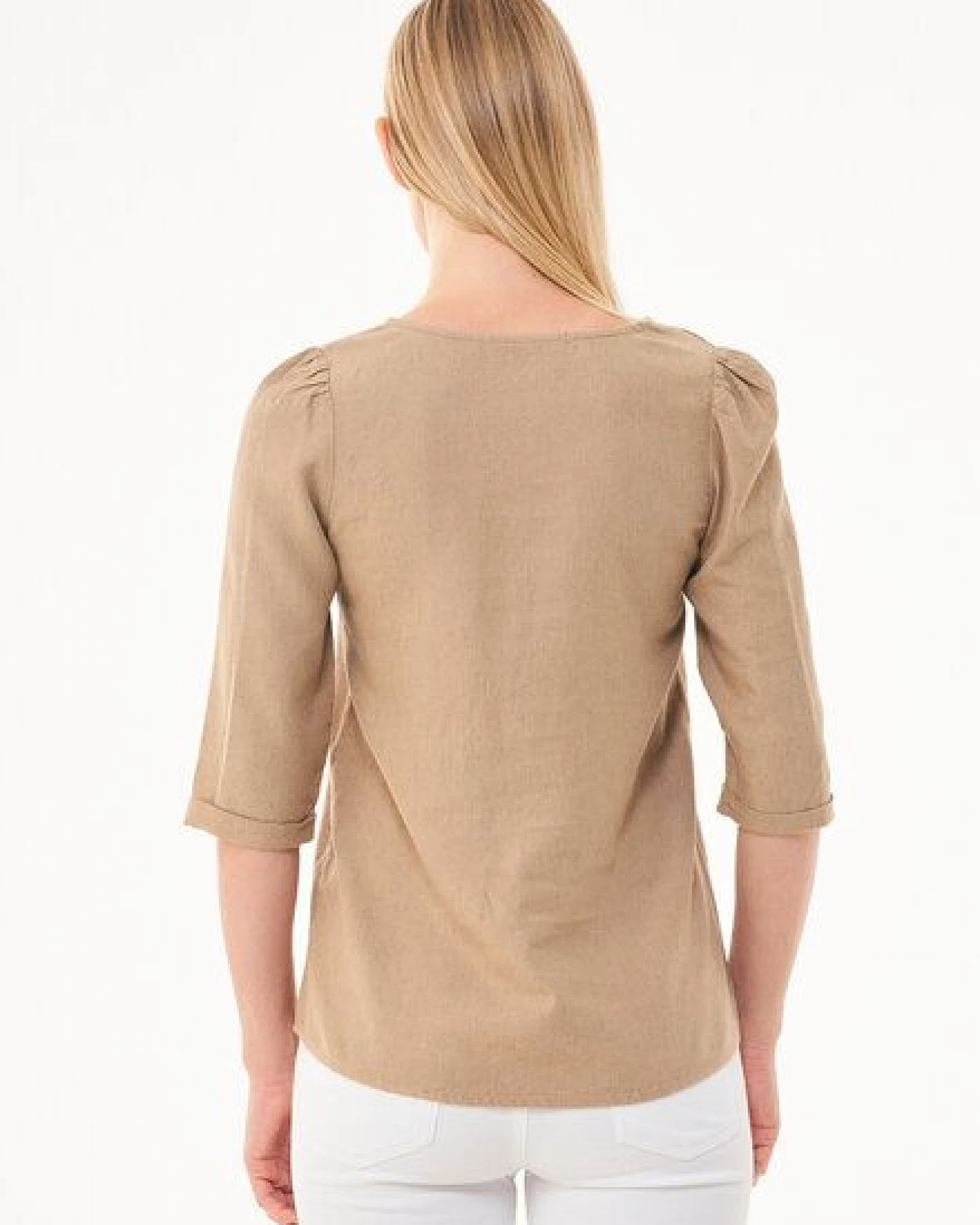ORGANICATION 3/4-Arm Bluse aus LENZING ECOVERO und Leinen – Ansicht 4