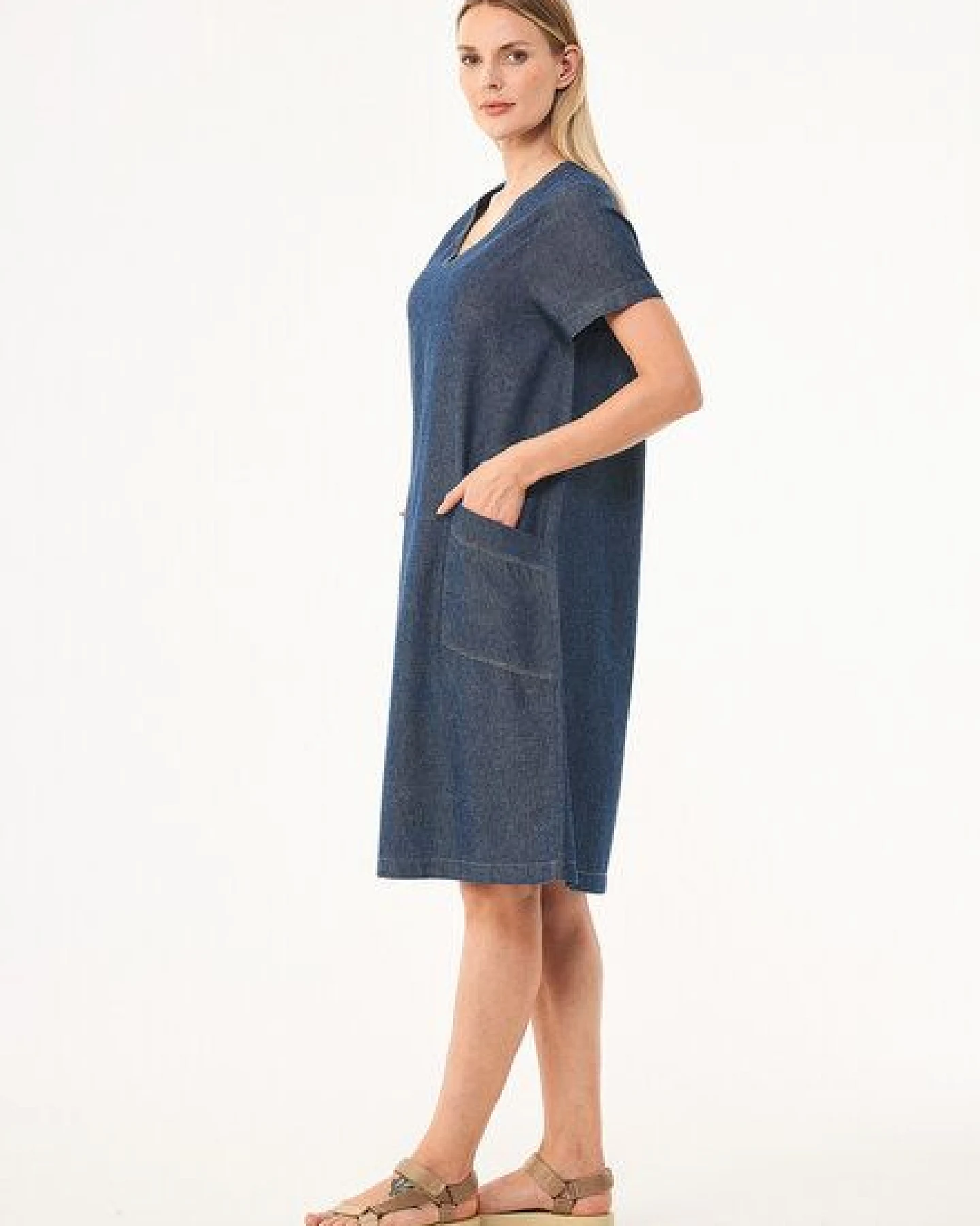 ORGANICATION Jeanskleid aus Bio-Baumwolle und TENCEL Lyocell mit Hanf – Ansicht 2