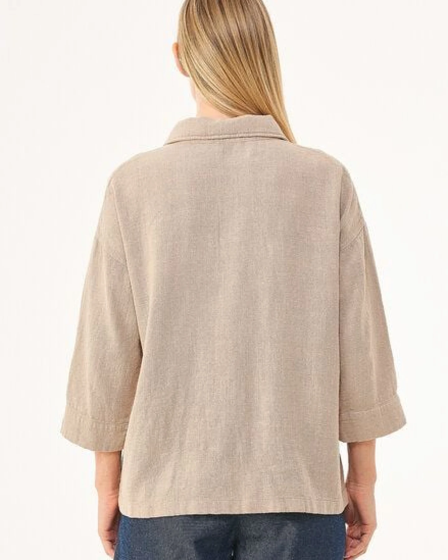 ORGANICATION Hemdbluse aus Leinen-Bio-Baumwolle Mix mit LENZING ECOVERO – Ansicht 4