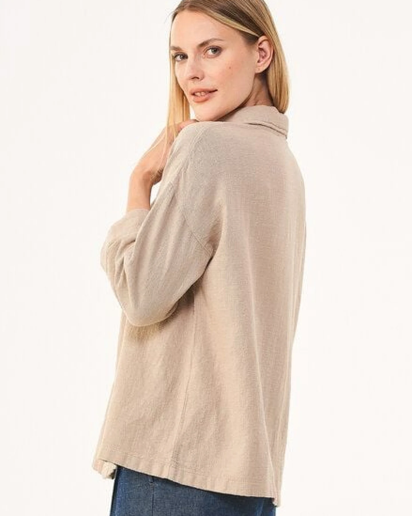 ORGANICATION Hemdbluse aus Leinen-Bio-Baumwolle Mix mit LENZING ECOVERO – Ansicht 4