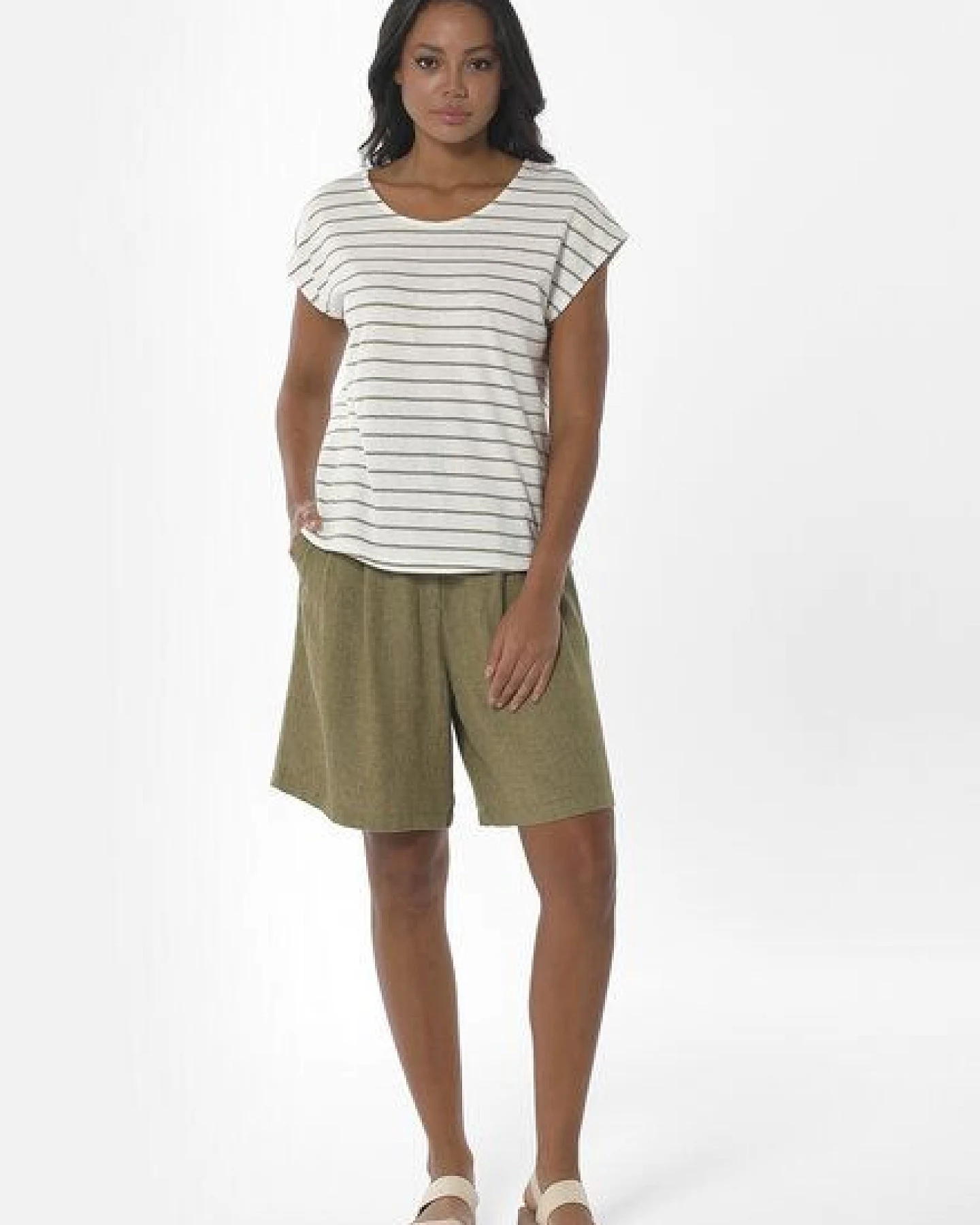 ORGANICATION Shorts aus LENZING ECOVERO und Leinen – Ansicht 2