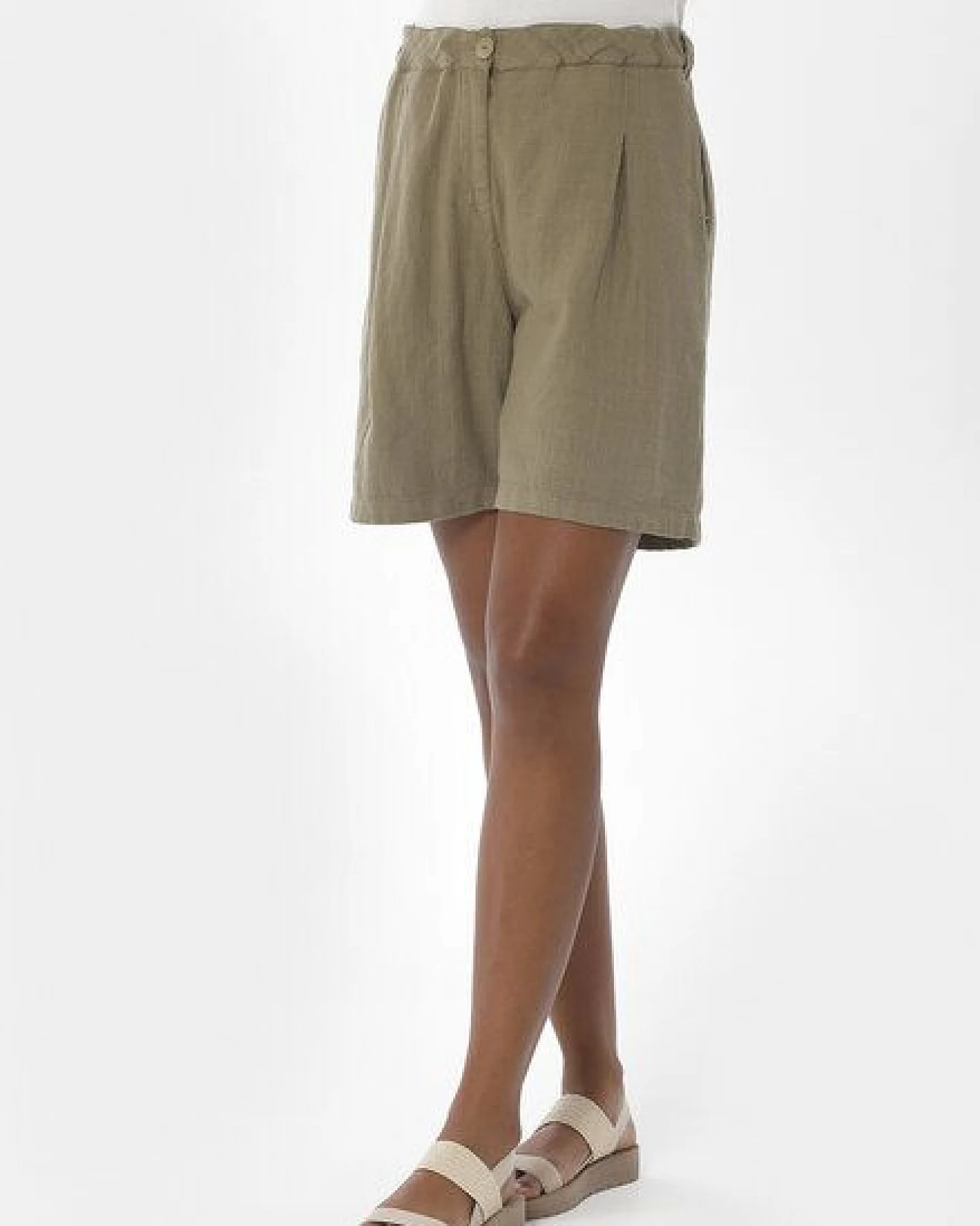 ORGANICATION Shorts aus Leinen-Bio Baumwolle Mix mit LENZING ECOVERO – Ansicht 3