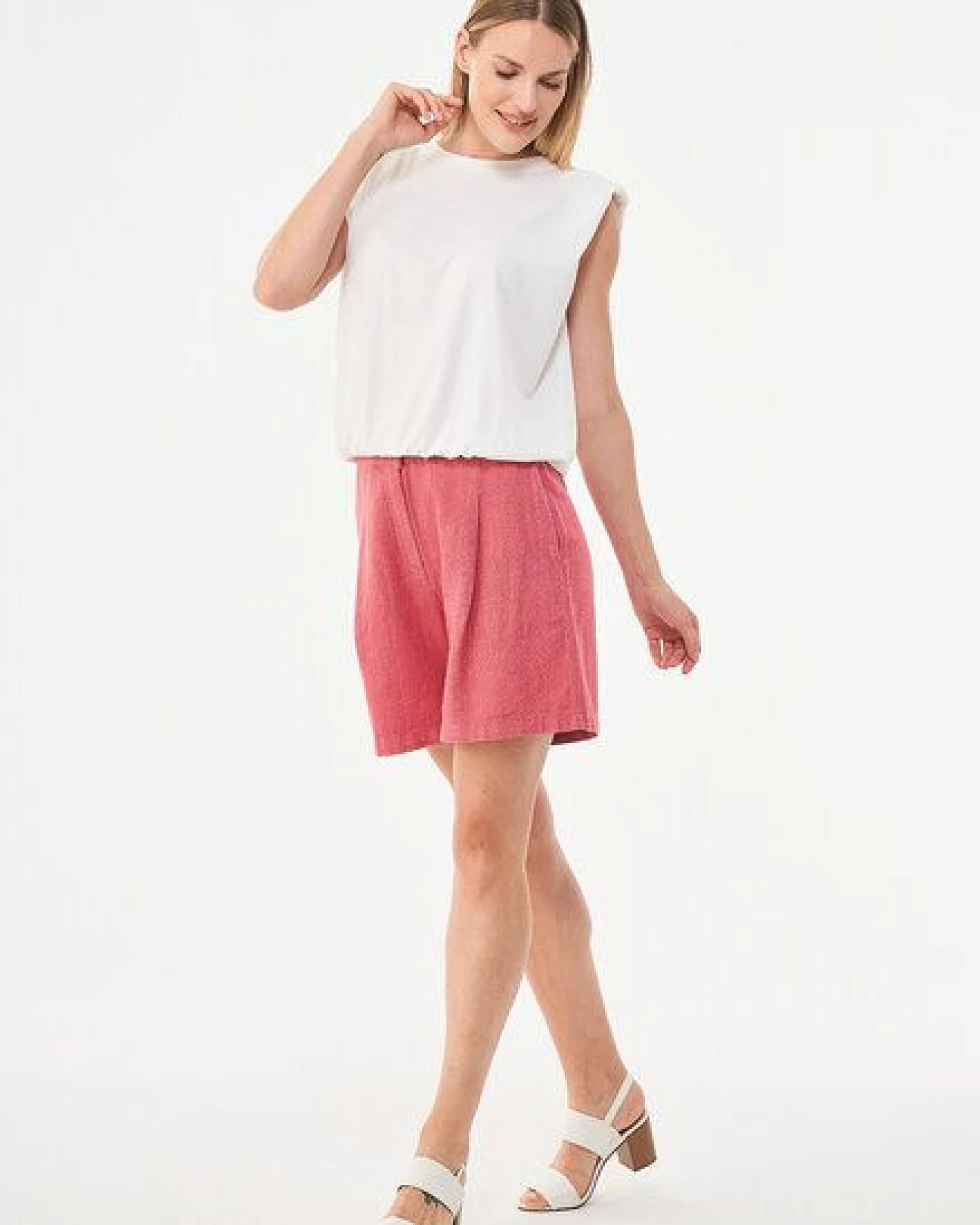 ORGANICATION Shorts aus Leinen-Bio Baumwolle Mix mit LENZING ECOVERO – Ansicht 2