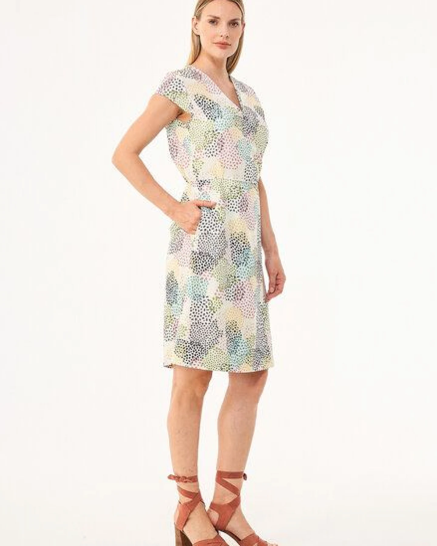 ORGANICATION Kleid aus TENCEL Lyocell mit Allover-Print – Ansicht 2