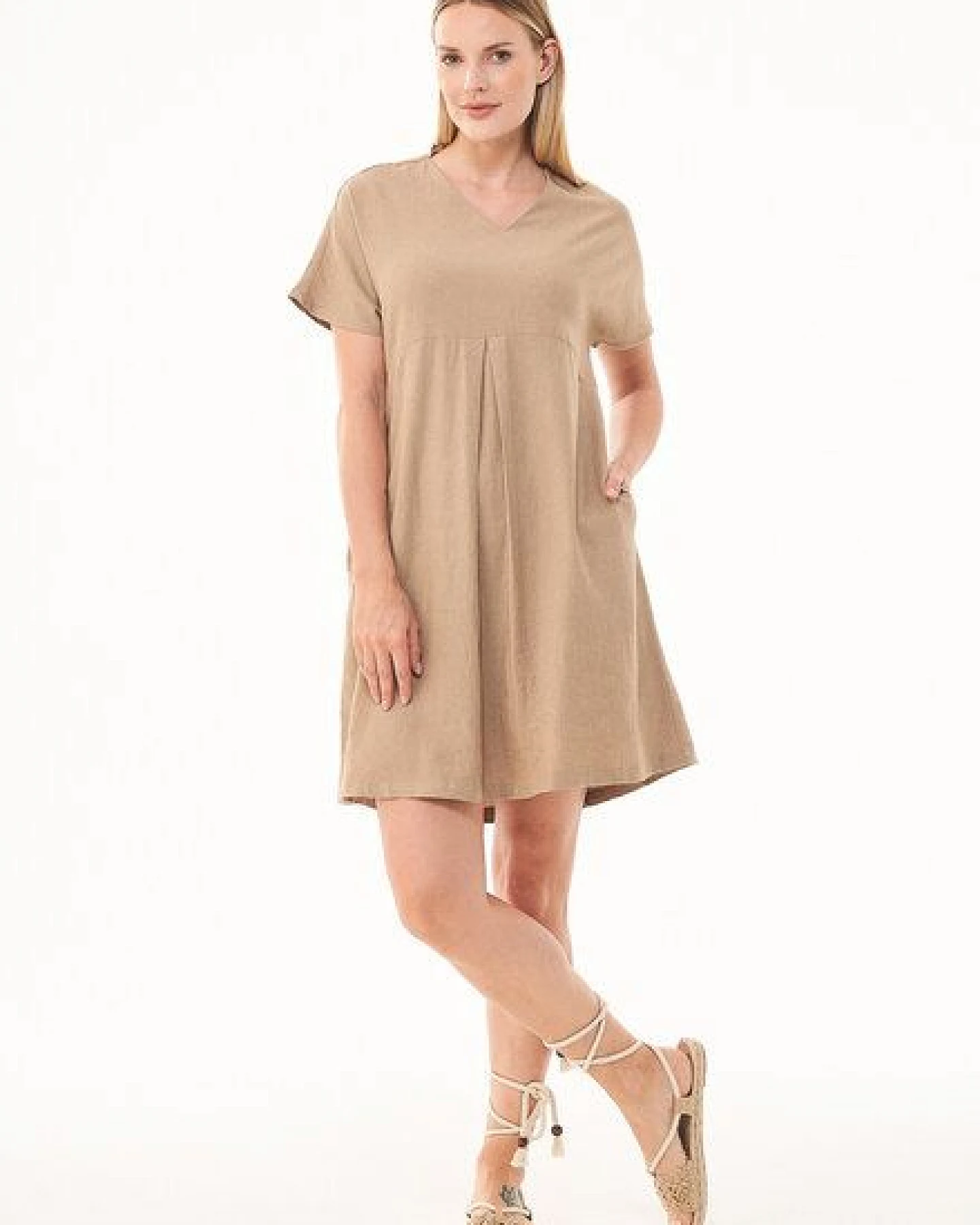 ORGANICATION Kleid aus LENZING ECOVERO Viskose und Leinen – Ansicht 2