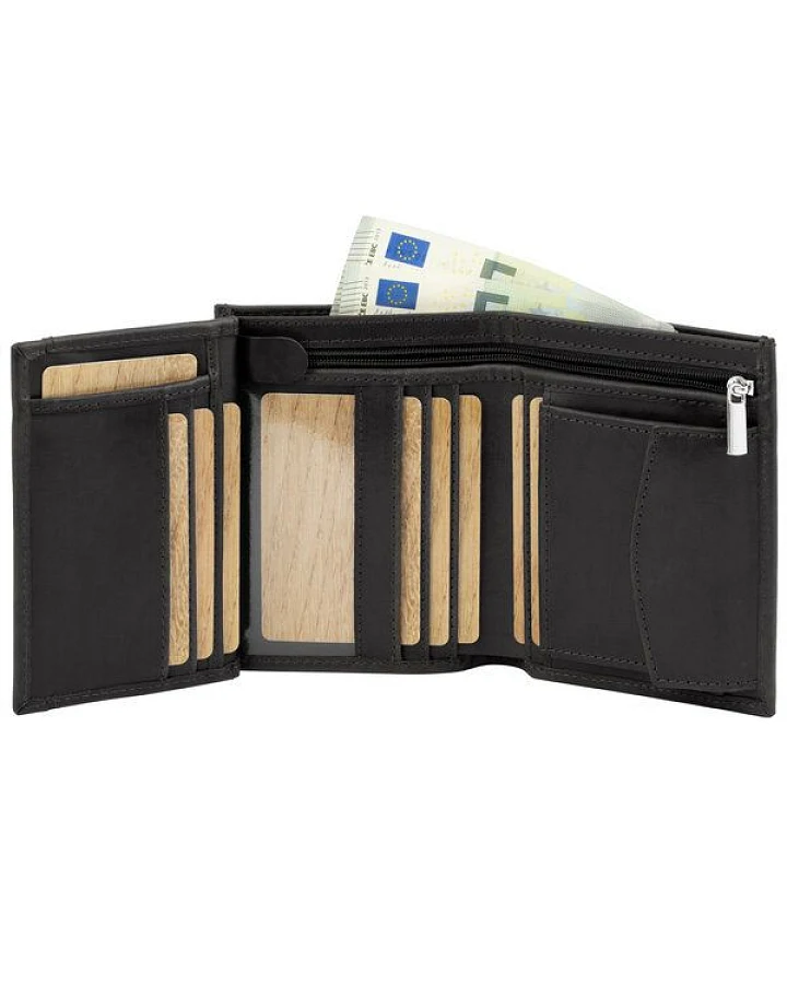 Simaru Echtleder Geldbeutel für Herren,Portemonnaie mit RFID-Schutz
