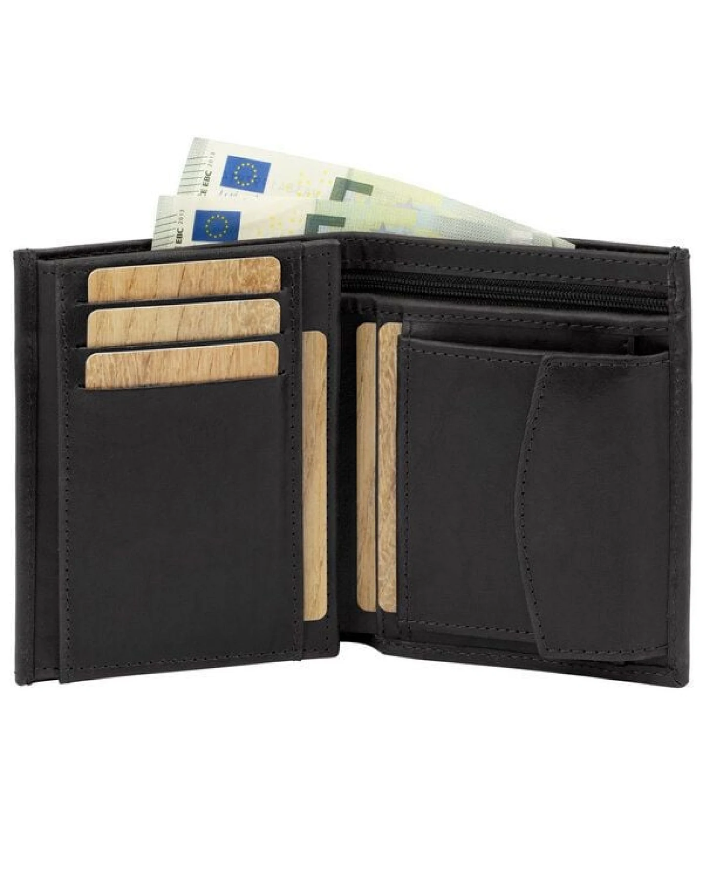 Simaru Echtleder Geldbeutel für Herren,Portemonnaie mit RFID-Schutz – Ansicht 3