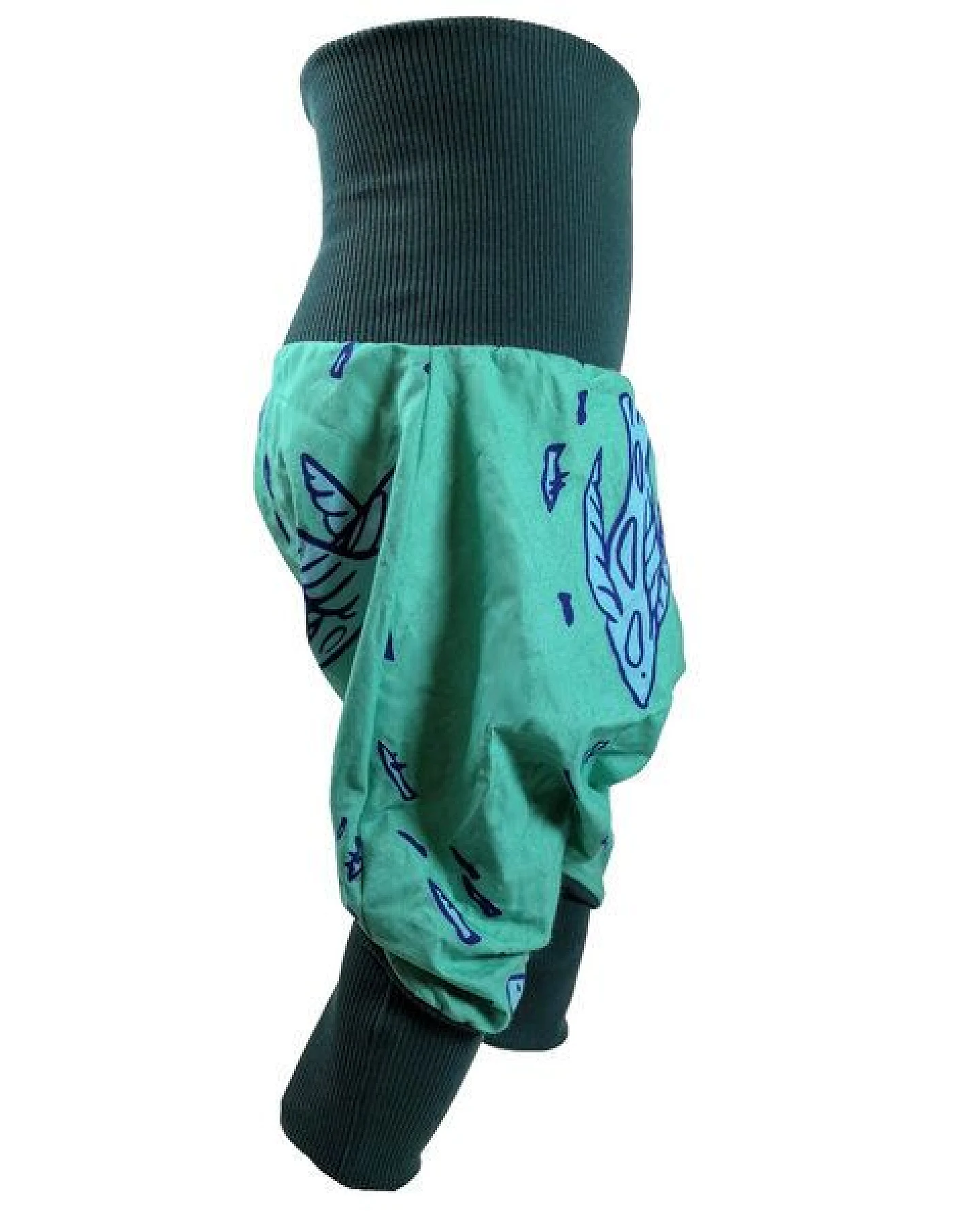 liebewicht Yogahose weite Hose für Kinder "Fliegende Fische" türkis aus Biobaumwolle Gr.56-116 – Ansicht 2