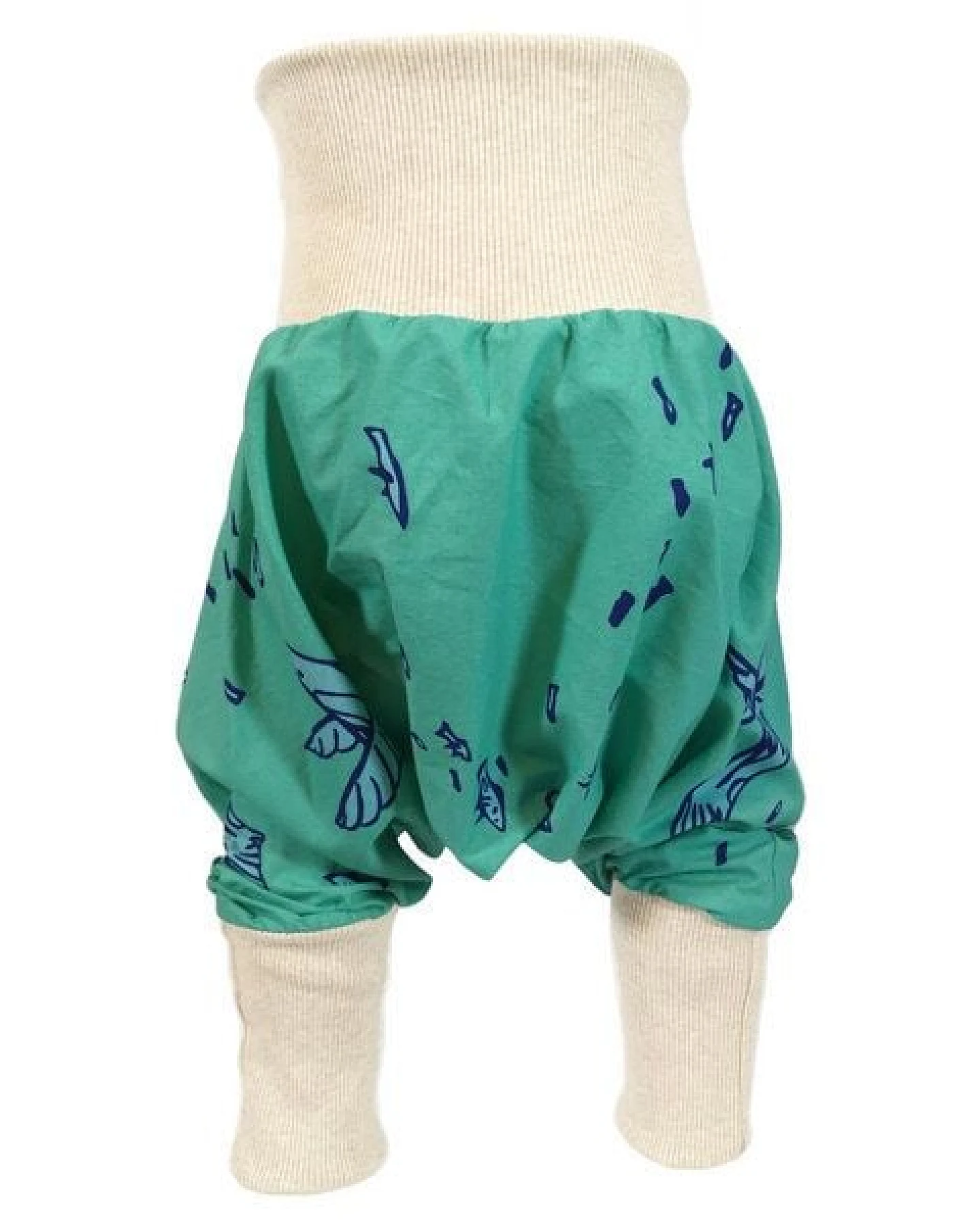 liebewicht Yogahose weite Hose für Kinder "Fliegende Fische" türkis aus Biobaumwolle Gr.56-116 – Ansicht 4