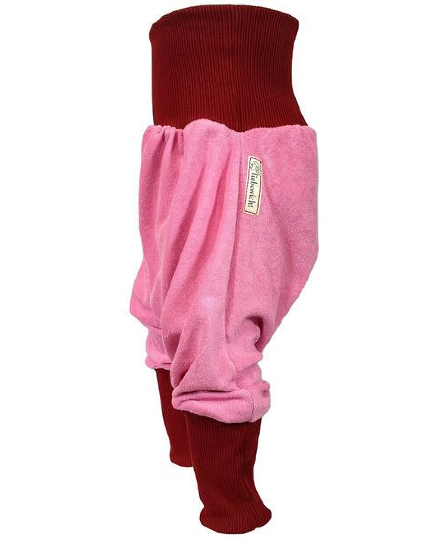 liebewicht Bio Yogahose Pumphose aus rosa Frottee mit Bündchen nach Wahl – Ansicht 2