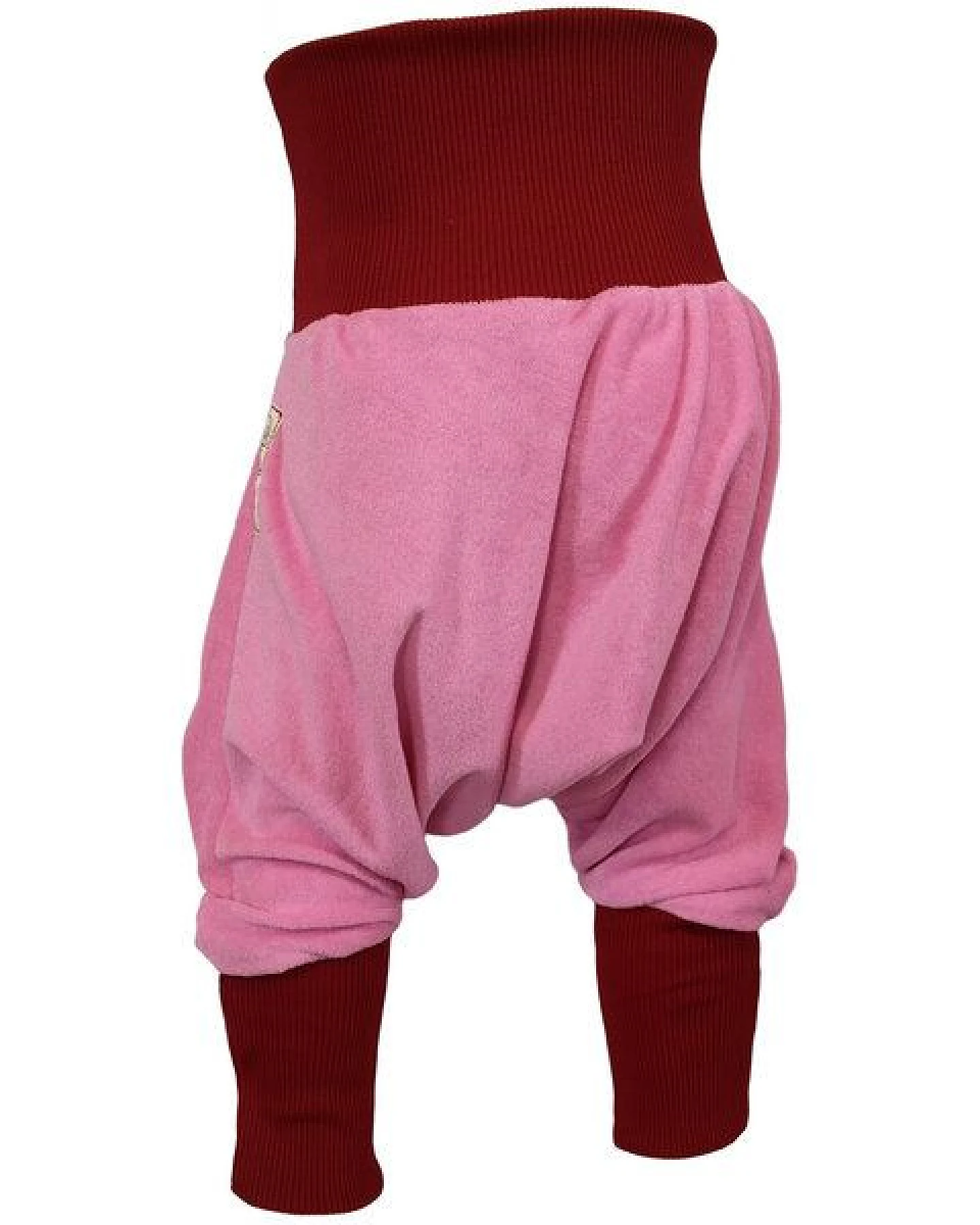 liebewicht Bio Yogahose Pumphose aus rosa Frottee mit Bündchen nach Wahl – Ansicht 3