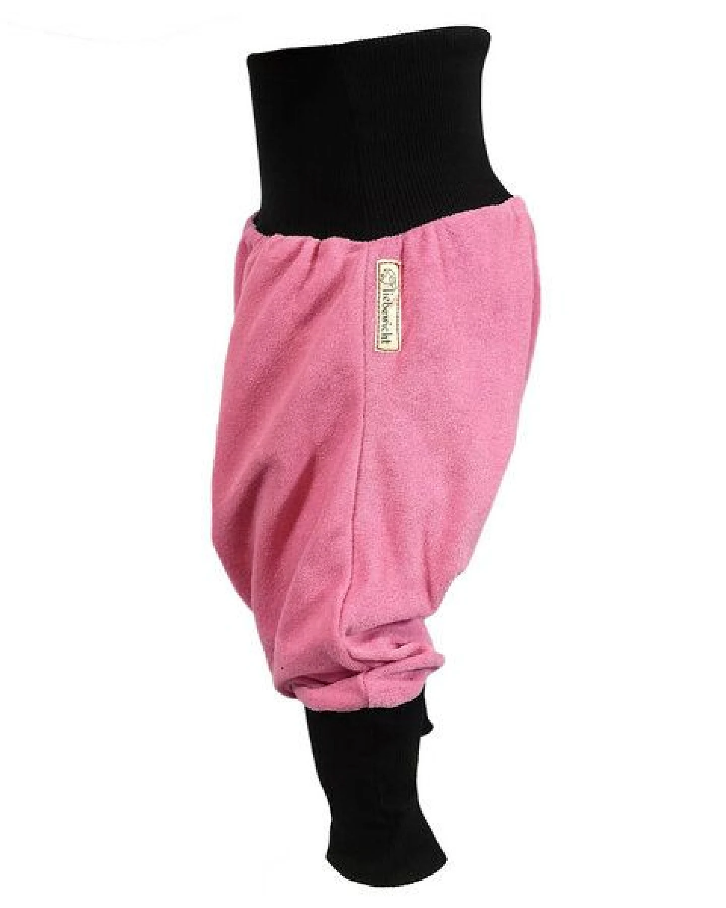 liebewicht Bio Yogahose Pumphose aus rosa Frottee mit Bündchen nach Wahl – Ansicht 2