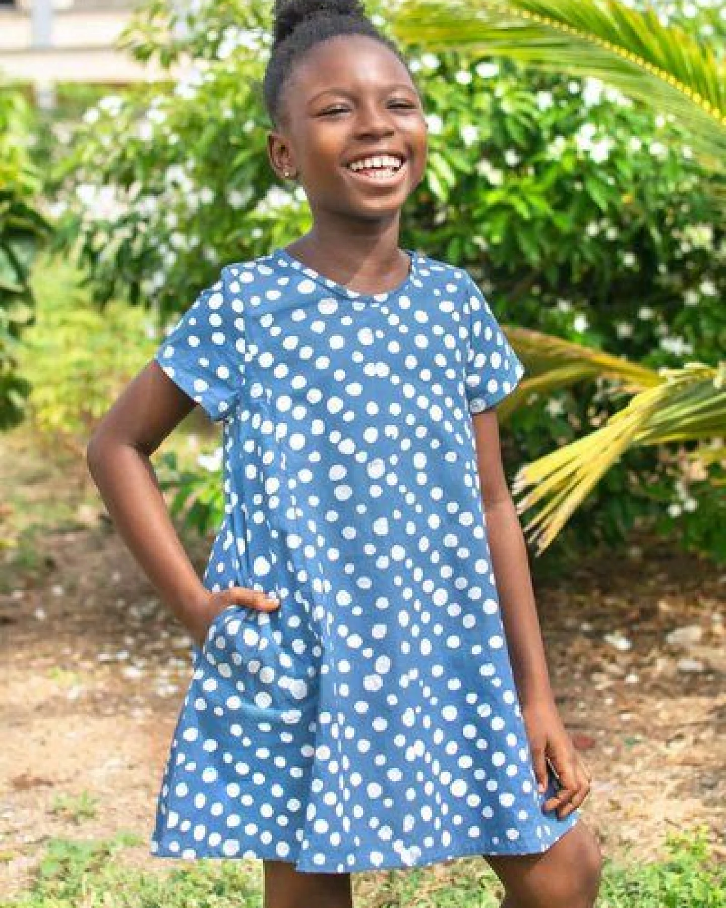 Global Mamas Bio Sommerkleid - SWING - Argyle/Pebbles – Ansicht 2