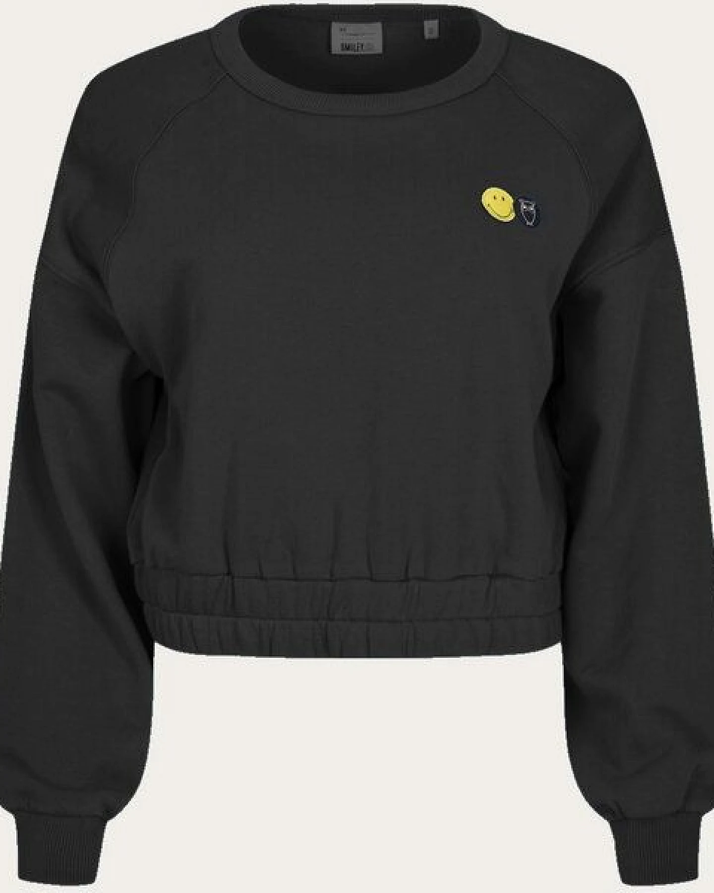 KnowledgeCotton Apparel Cropped Sweat Pullover KCA X SMILEY® aus Bio-Baumwolle – Ansicht 3