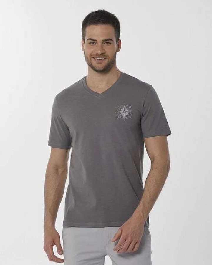 ORGANICATION T-Shirt aus Bio-Baumwolle mit Kompass-Print