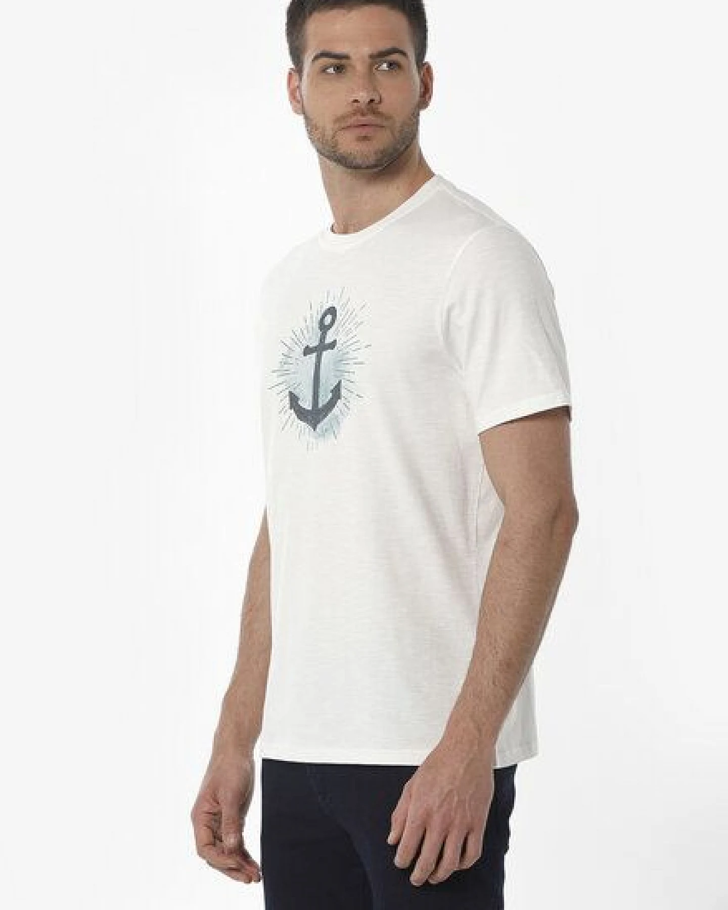 ORGANICATION T-Shirt aus Bio-Baumwolle mit Anker-Print – Ansicht 3
