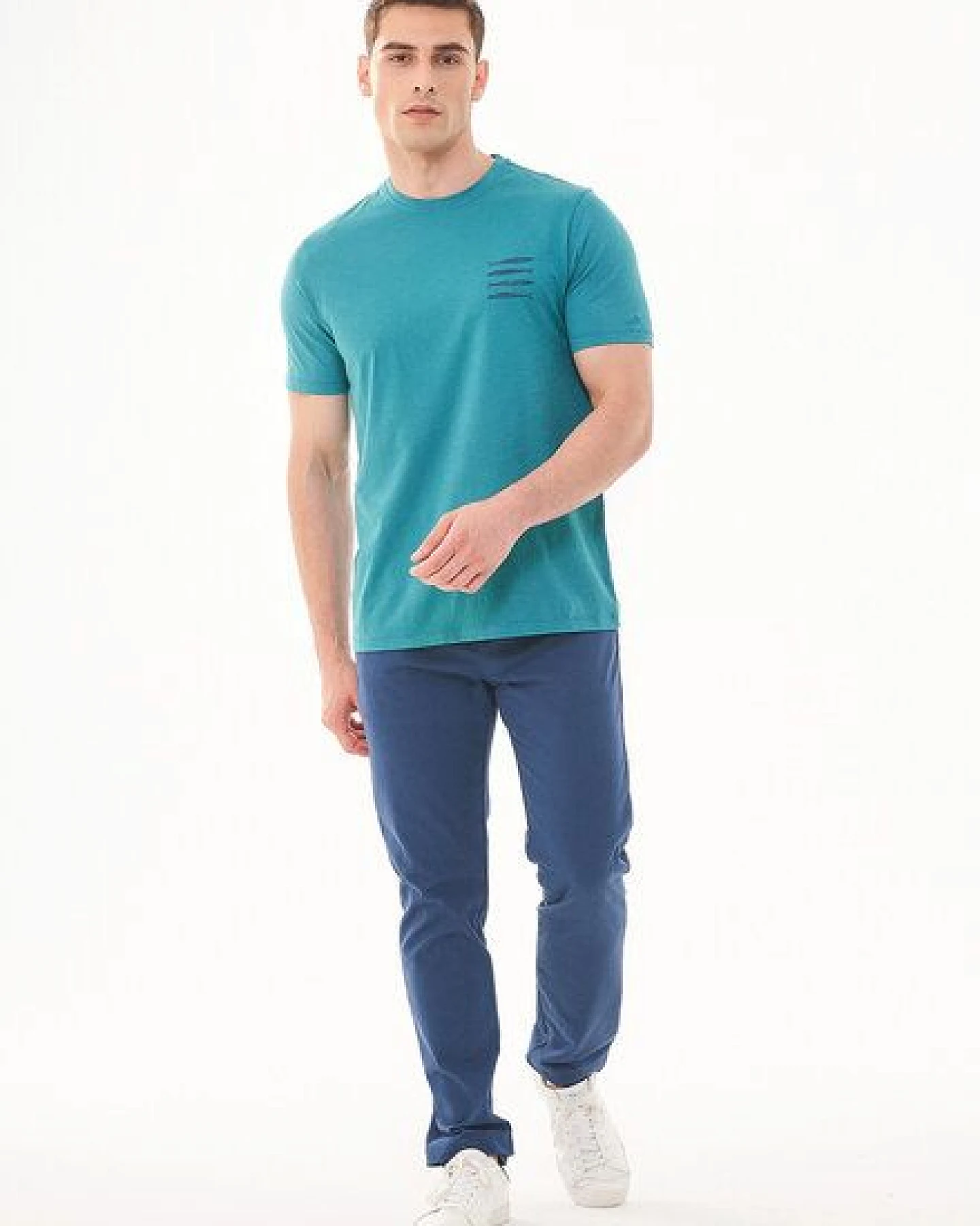 ORGANICATION T-Shirt aus Bio-Baumwolle mit Fisch-Print – Ansicht 2