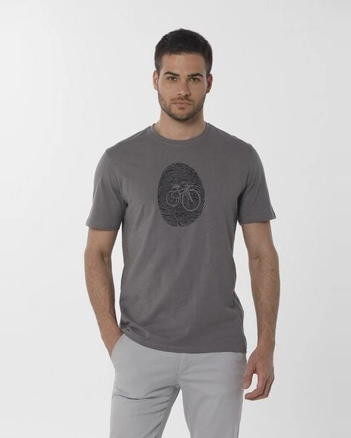 ORGANICATION T-Shirt aus Bio-Baumwolle mit Fahrrad-Print