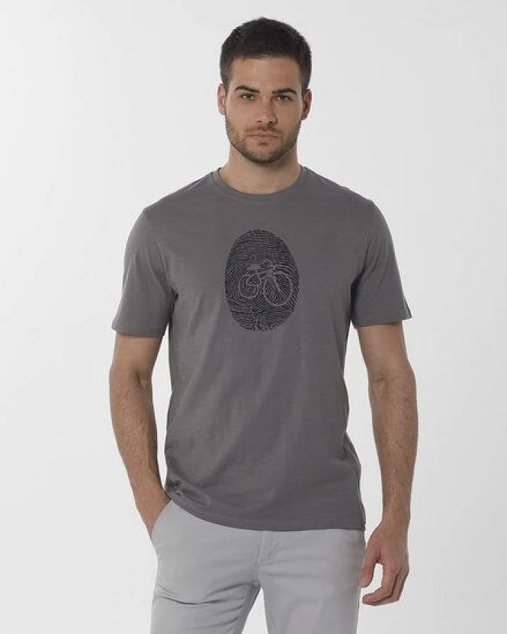 ORGANICATION T-Shirt aus Bio-Baumwolle mit Fahrrad-Print