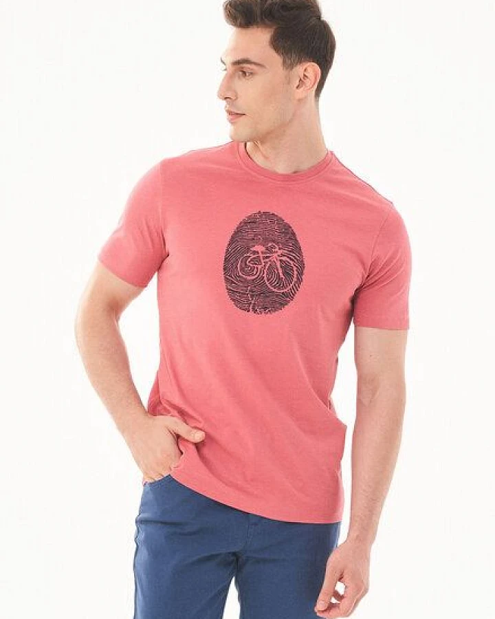ORGANICATION T-Shirt aus Bio-Baumwolle mit Fahrrad-Print