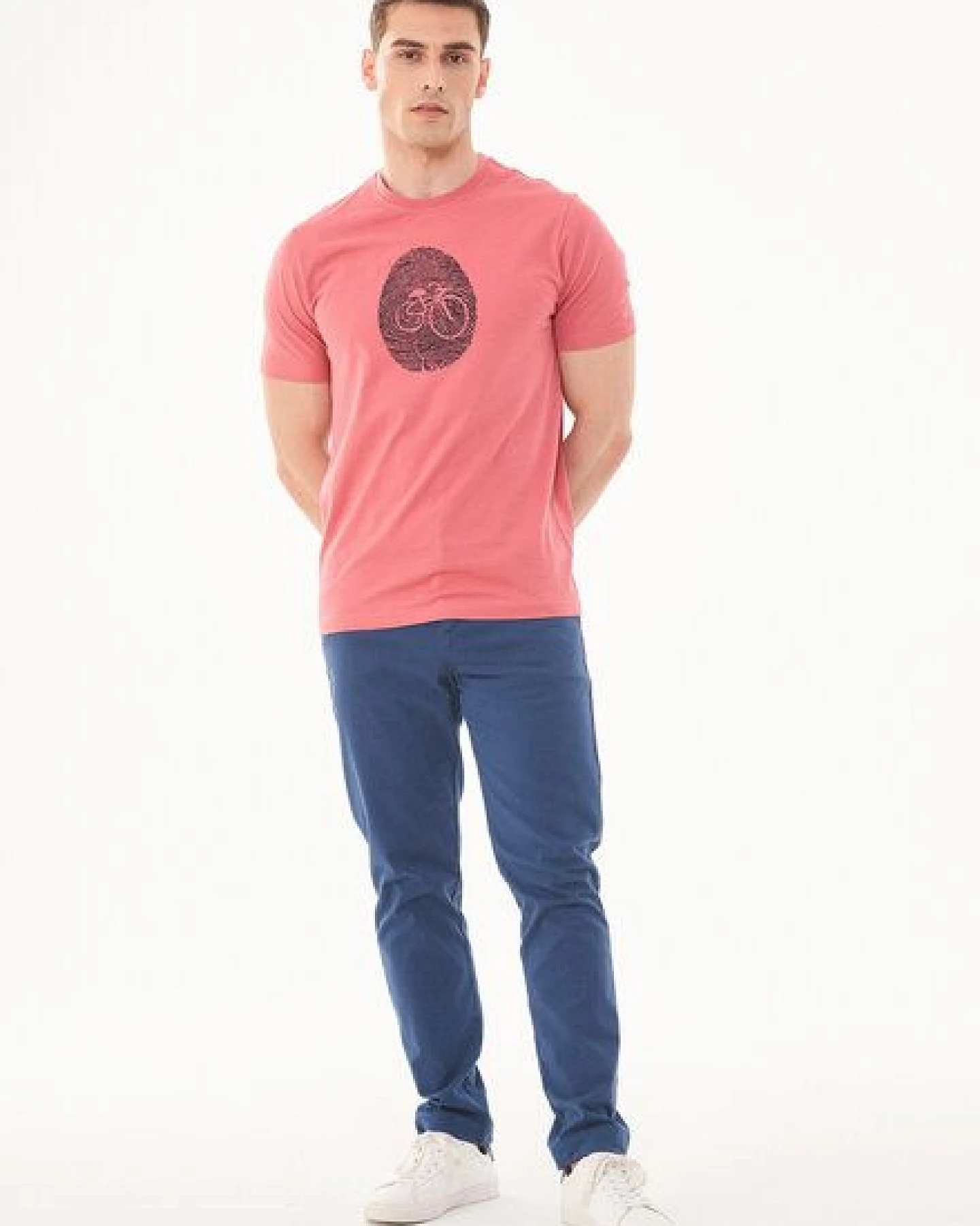 ORGANICATION T-Shirt aus Bio-Baumwolle mit Fahrrad-Print – Ansicht 2
