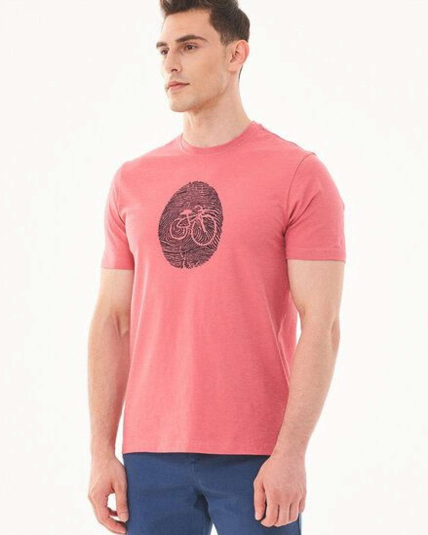 ORGANICATION T-Shirt aus Bio-Baumwolle mit Fahrrad-Print – Ansicht 3