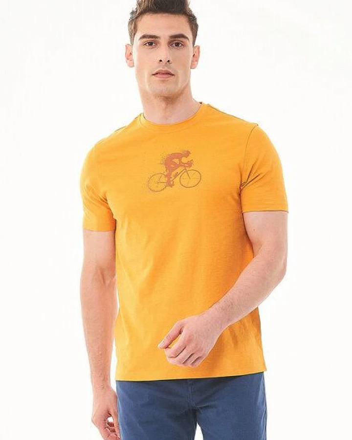ORGANICATION T-Shirt aus Bio-Baumwolle mit Fahrrad-Print