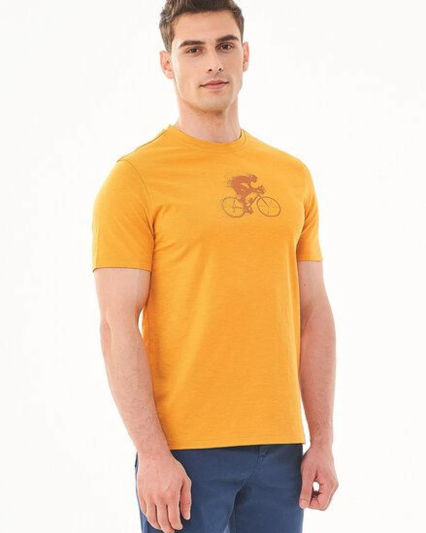 ORGANICATION T-Shirt aus Bio-Baumwolle mit Fahrrad-Print – Ansicht 3