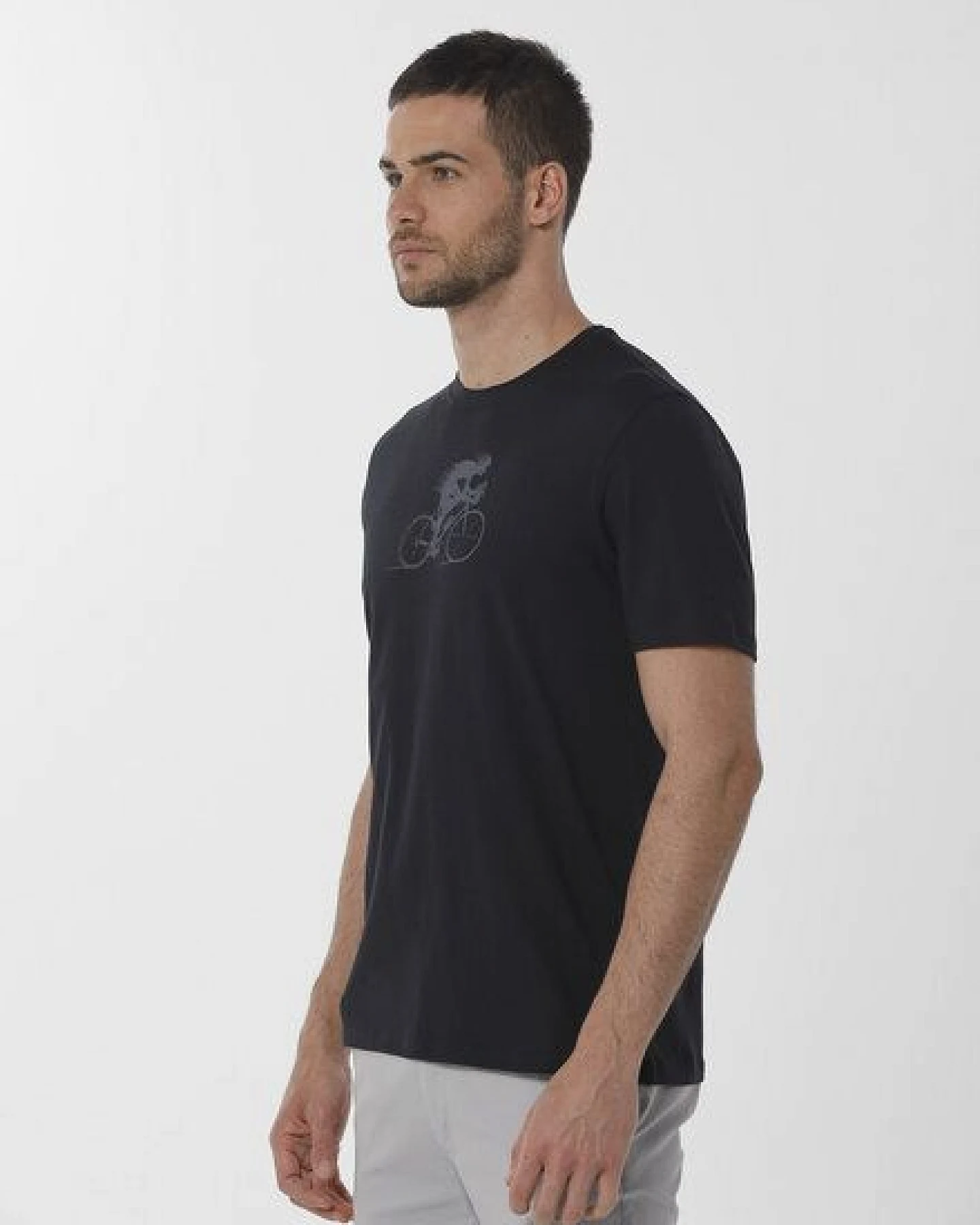 ORGANICATION T-Shirt aus Bio-Baumwolle mit Fahrrad-Print – Ansicht 3