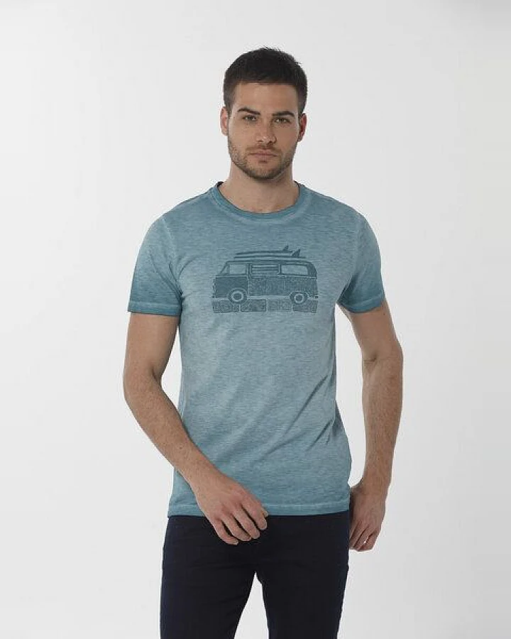 ORGANICATION Cold Pigment Dyed T-Shirt aus Bio-Baumwolle mit Print
