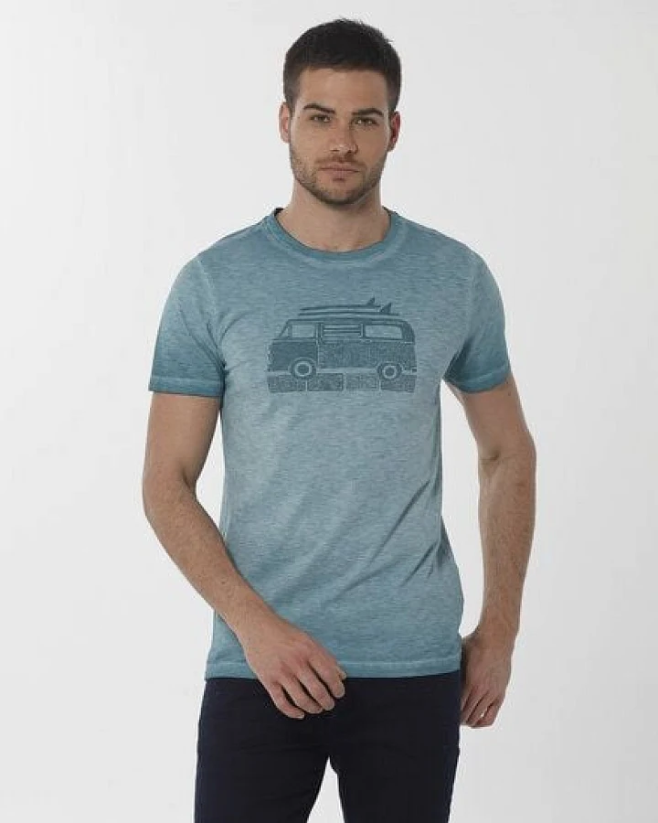 ORGANICATION Cold Pigment Dyed T-Shirt aus Bio-Baumwolle mit Print
