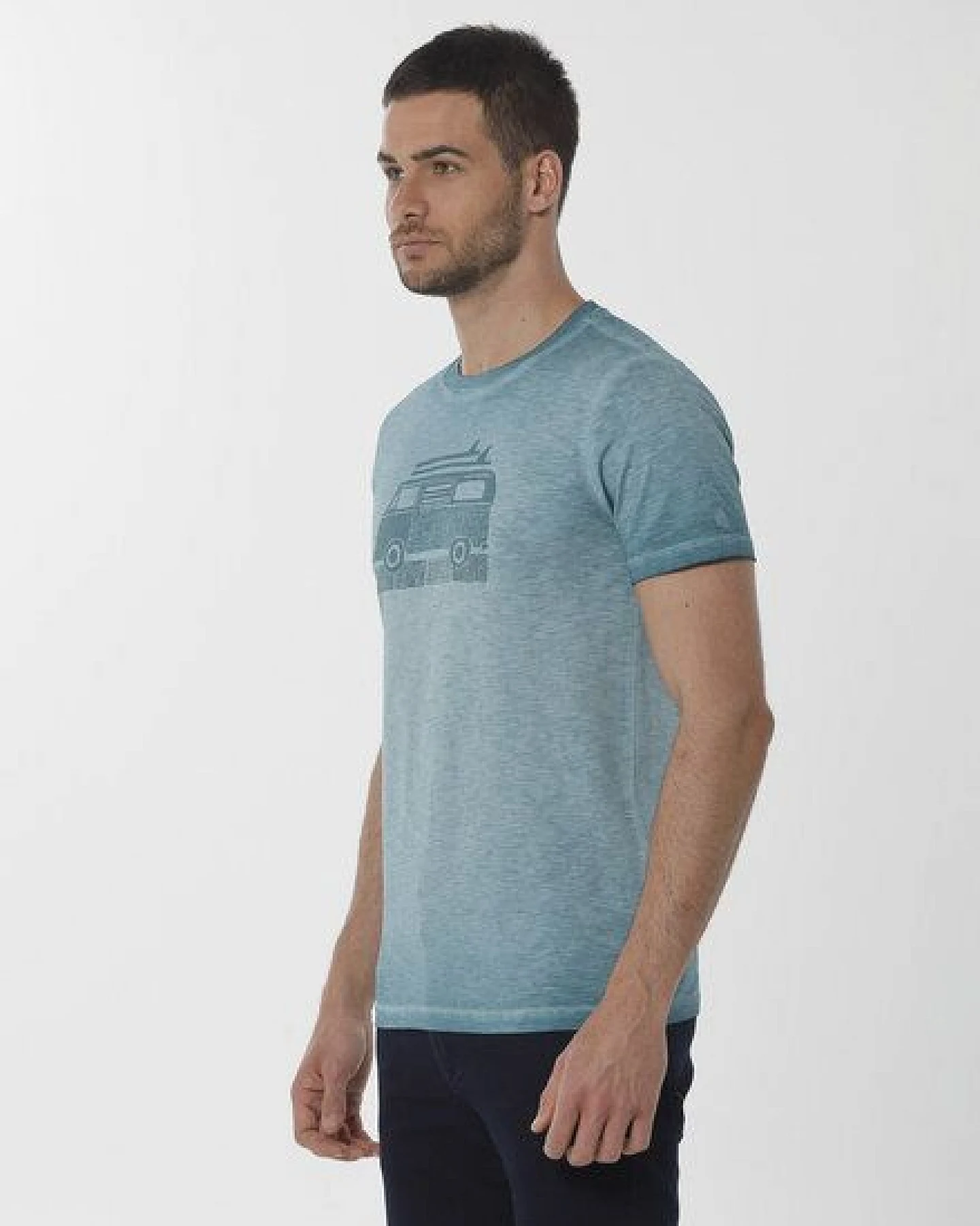 ORGANICATION Cold Pigment Dyed T-Shirt aus Bio-Baumwolle mit Print – Ansicht 3