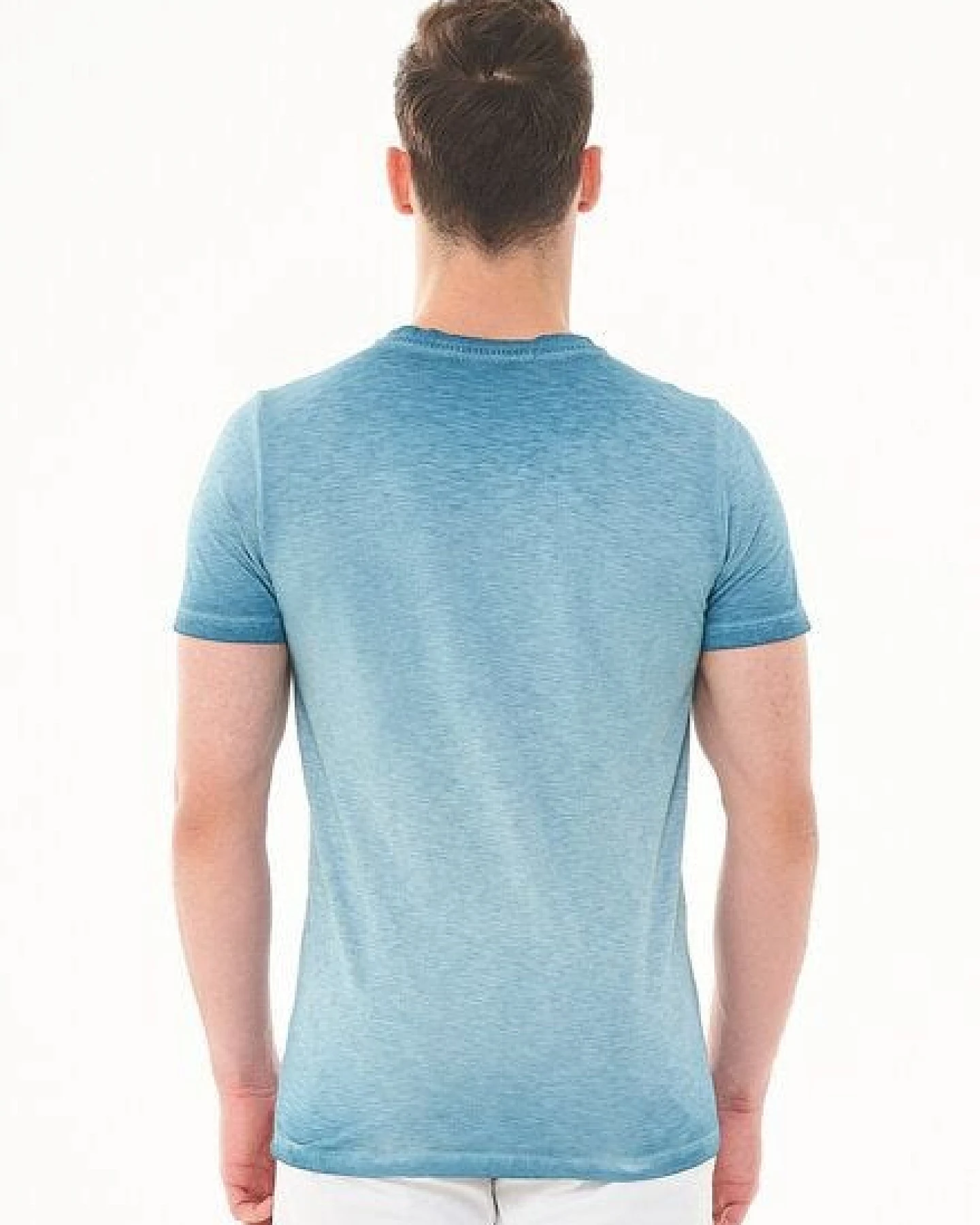 ORGANICATION Cold Pigment Dyed T-Shirt aus Bio-Baumwolle mit Print – Ansicht 4