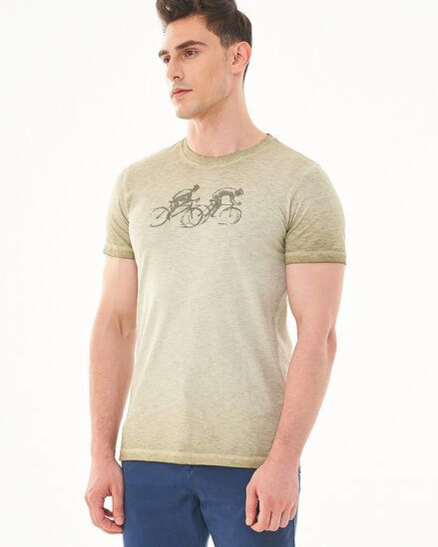 ORGANICATION Cold Pigment Dyed T-Shirt aus Bio-Baumwolle mit Print – Ansicht 3