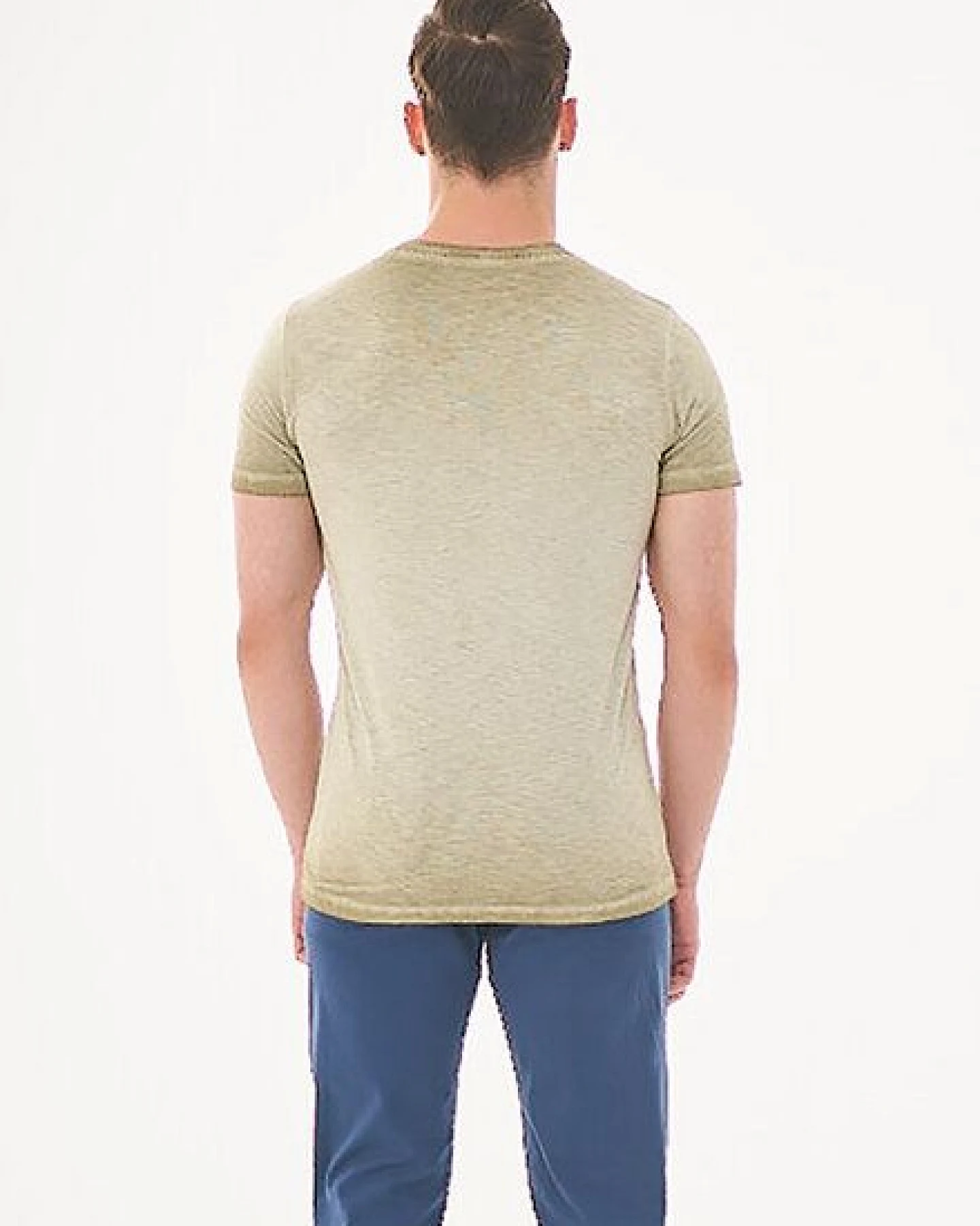 ORGANICATION Cold Pigment Dyed T-Shirt aus Bio-Baumwolle mit Print – Ansicht 4